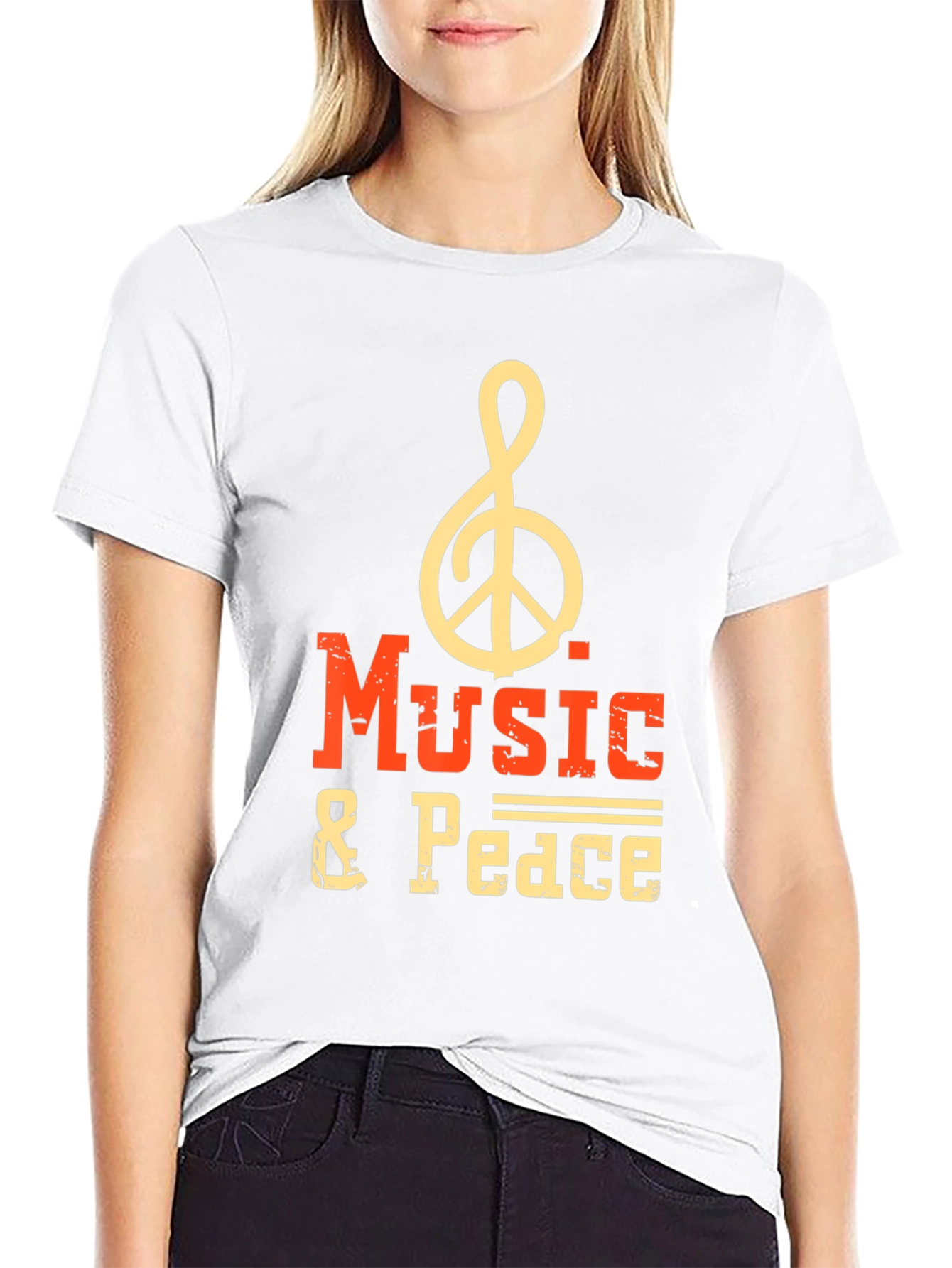 Black Music & Peace T-Shirt - Stylish Graphic Tee view 9