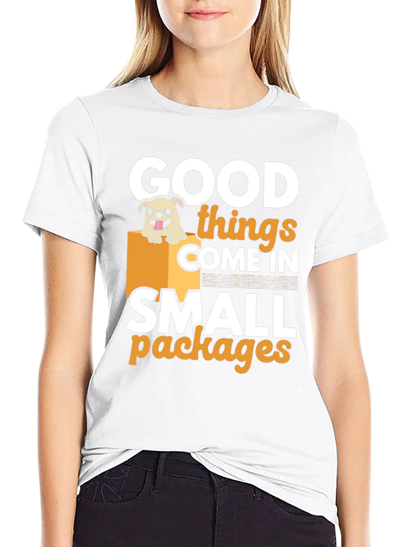Black Good Things Small Packages Graphic T-Shirt view 9