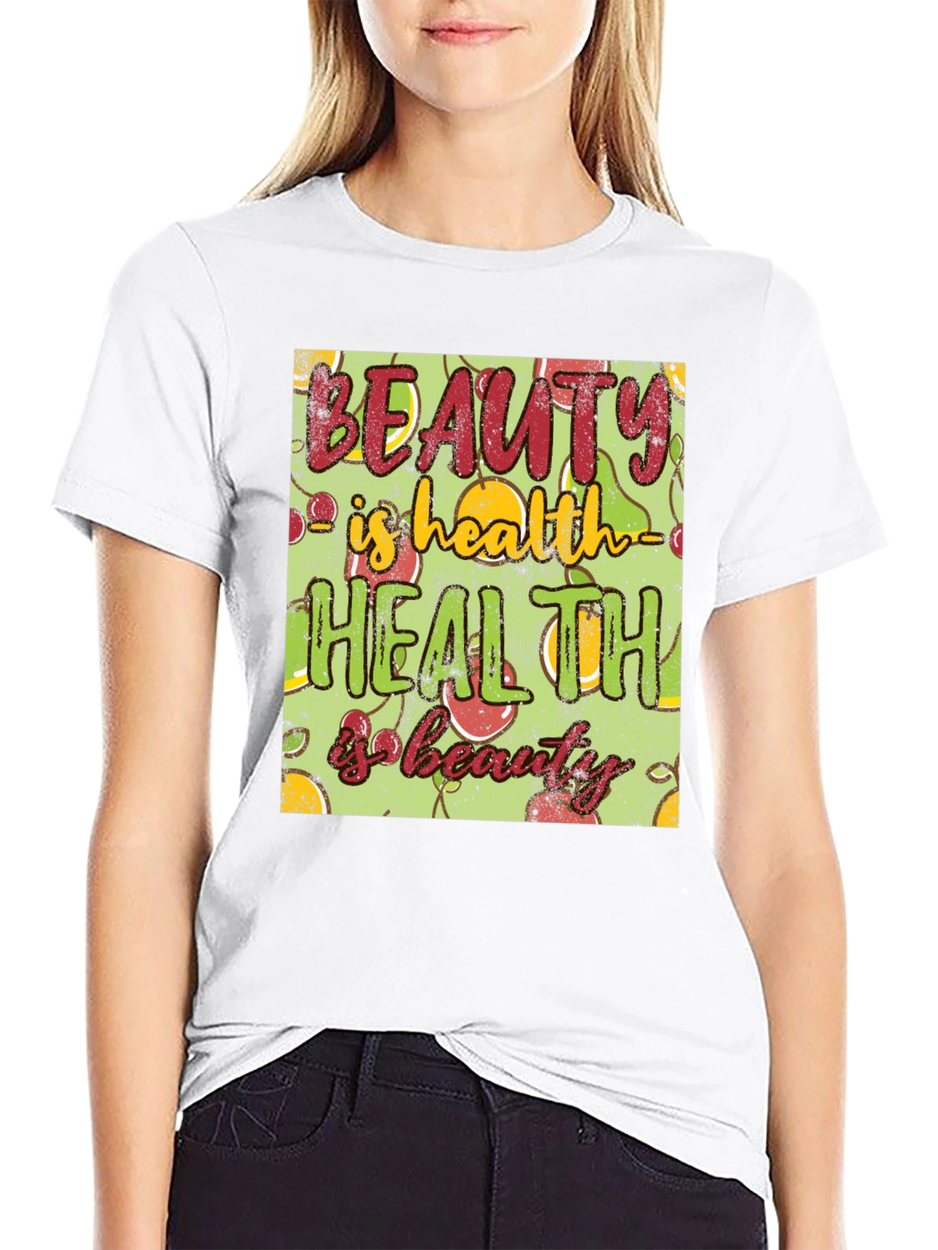 Black Beauty is Health T-Shirt - Wellness Graphic Tee view 9