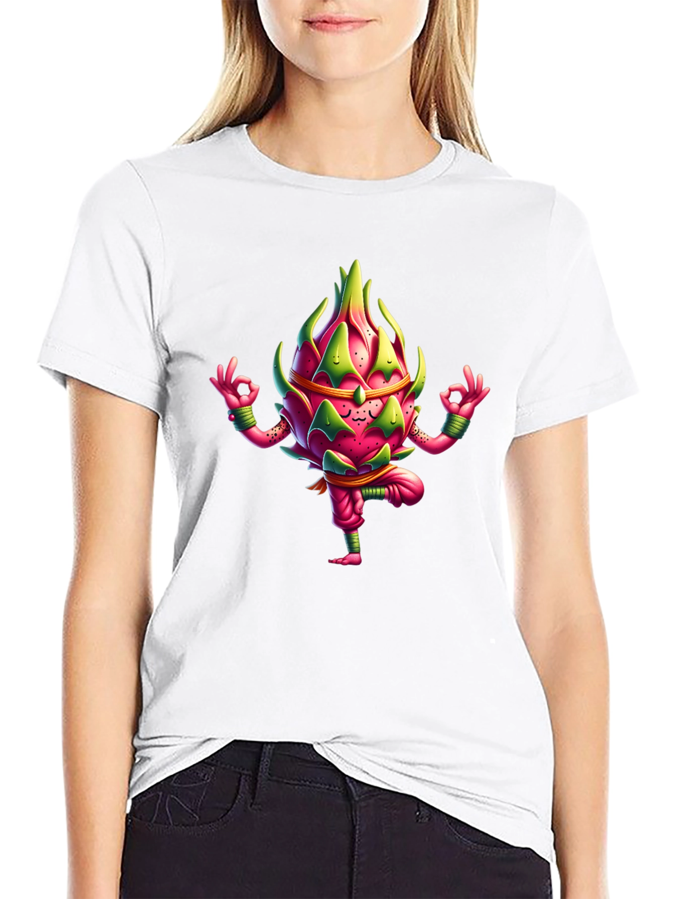 Black Dragon Fruit Yoga T-Shirt - Meditate in Style! view 9