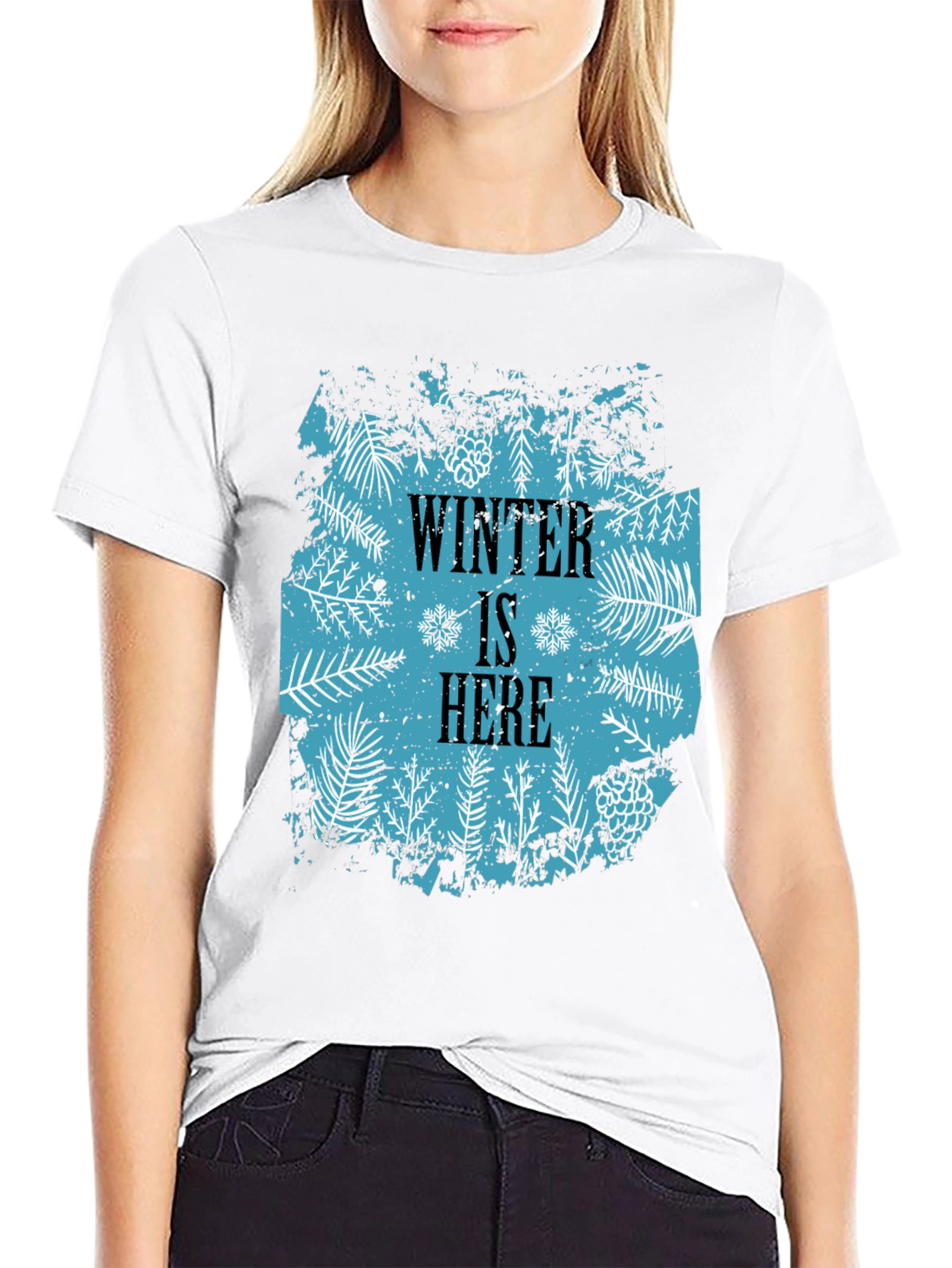 Black Winter Is Here Graphic T-Shirt view 9