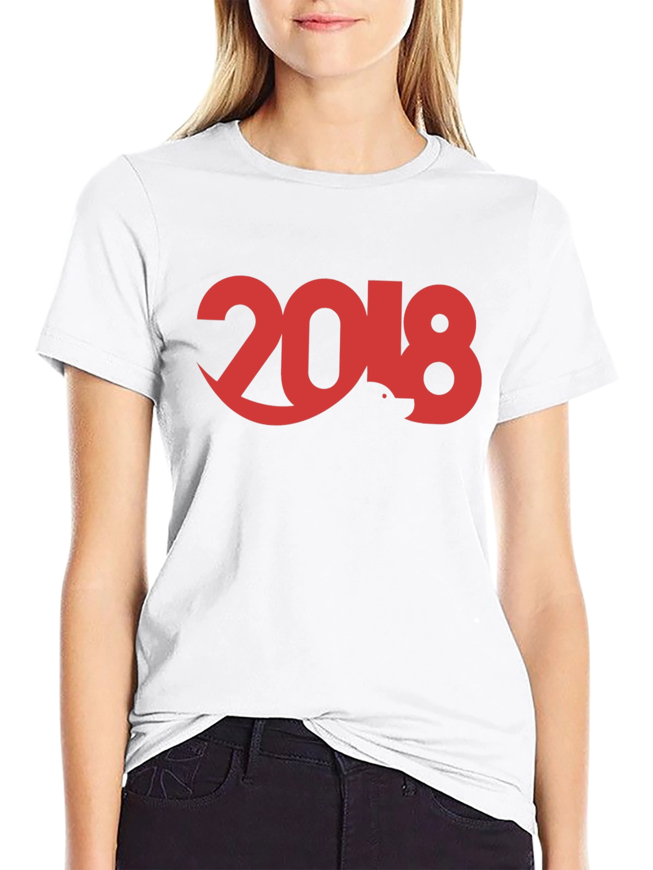 Black 2018 Graphic Tee - Black Crew Neck T-Shirt view 9