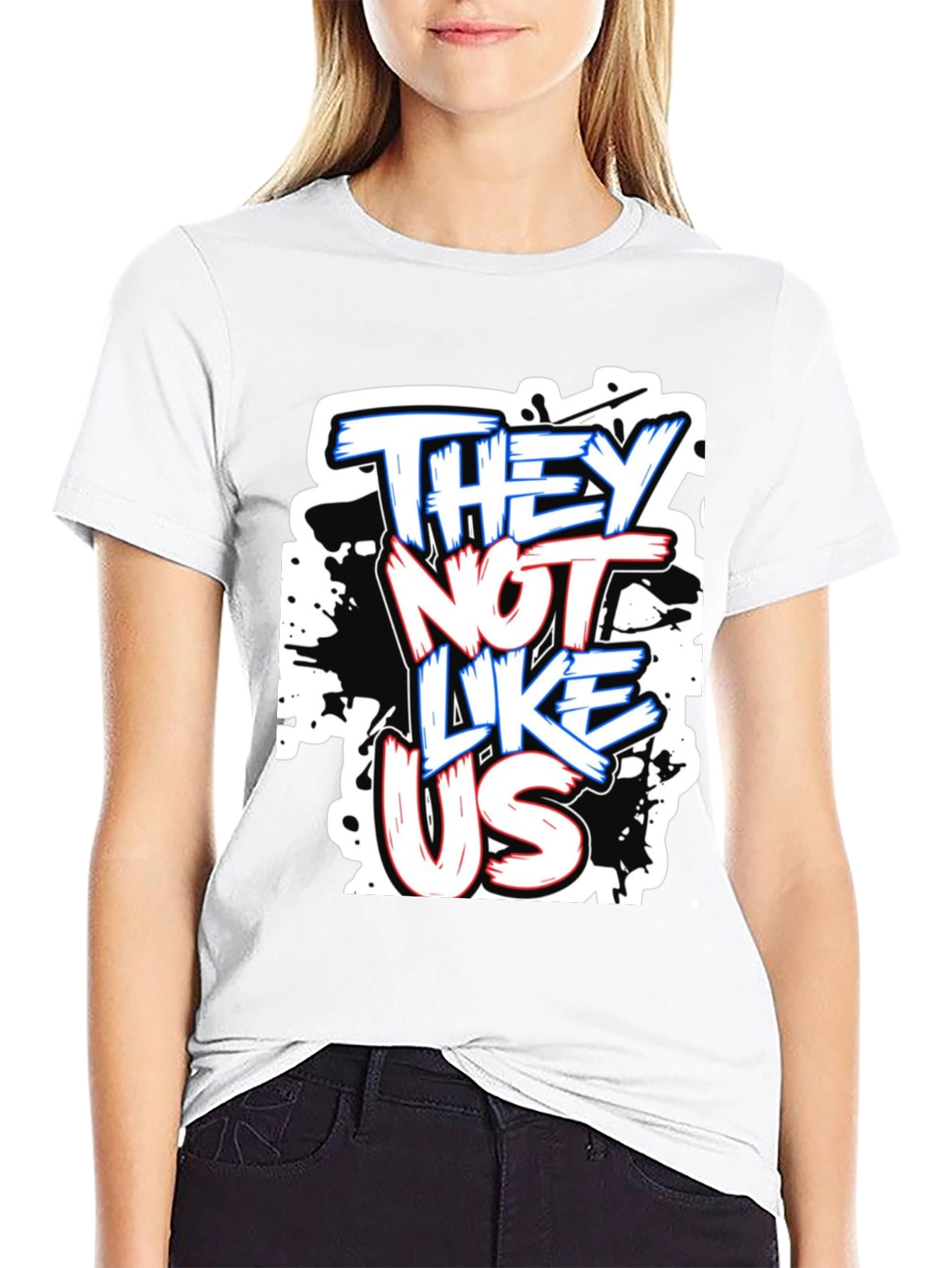 Black They Not Like Us Graphic T-Shirt view 9