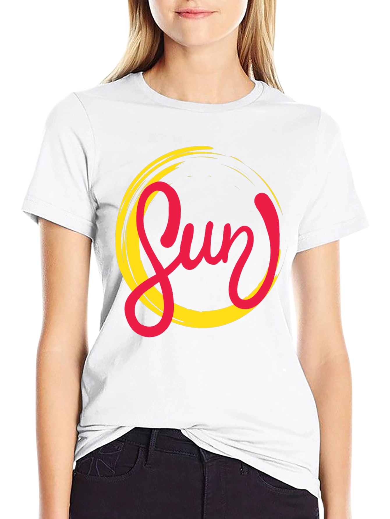 Black Stylish Sun Graphic Black T-Shirt for Men view 9