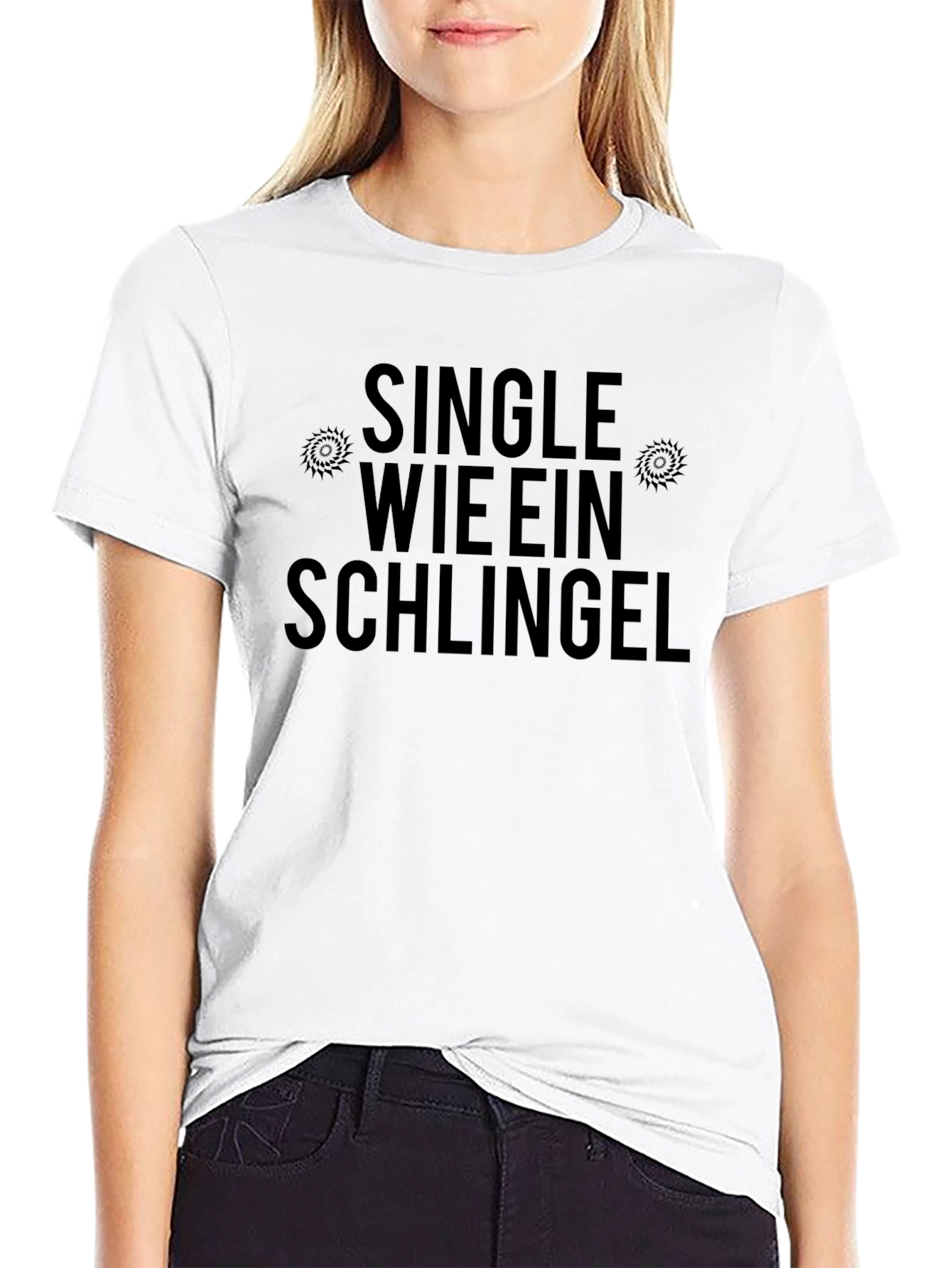 Black Single Wie Ein Schlingel T-Shirt Funny German Slogan view 9