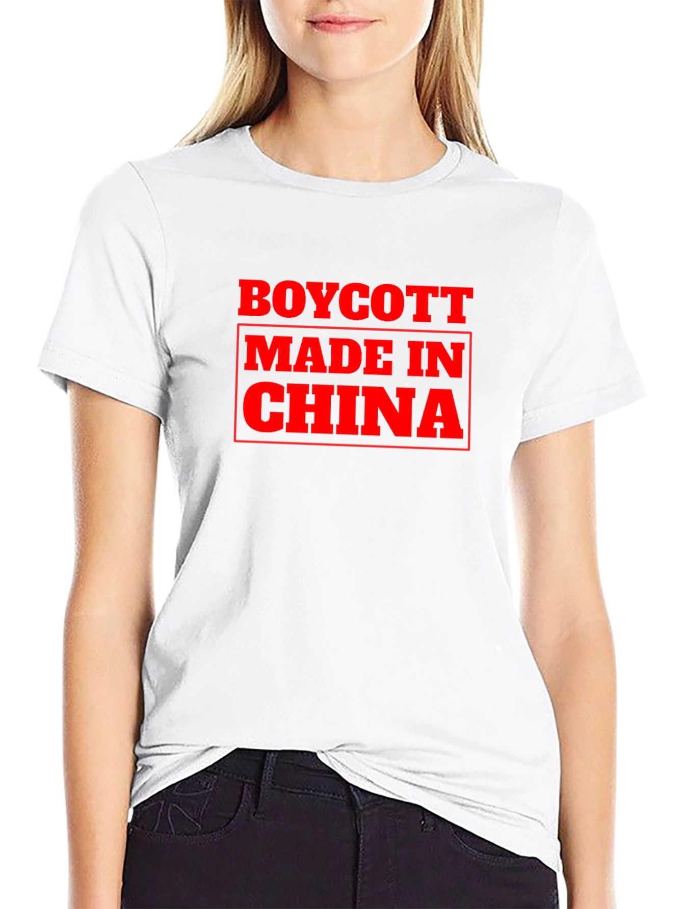Black Boycott Made in China Graphic Tee view 9