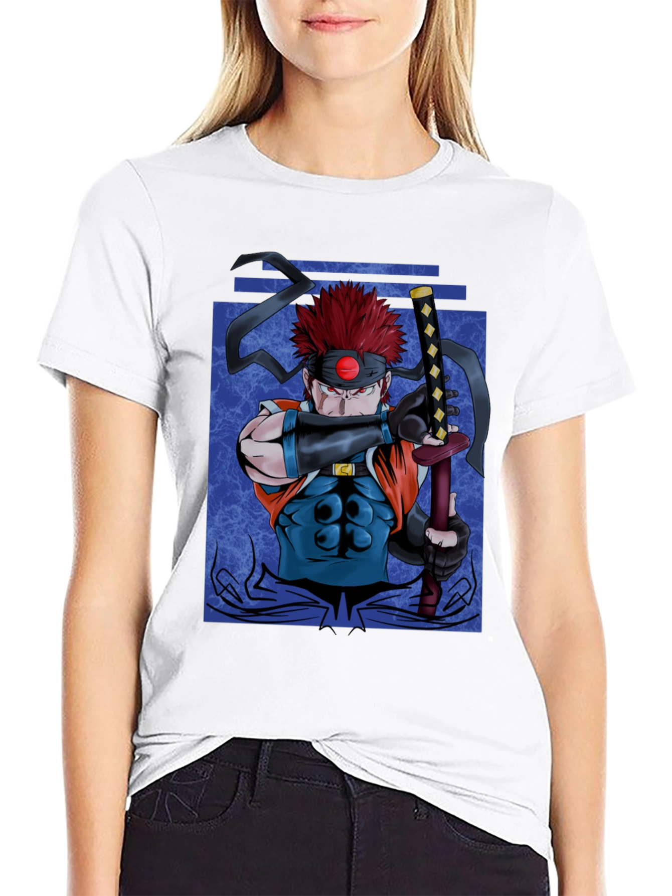 Black Samurai Warrior Graphic Black T-Shirt view 9