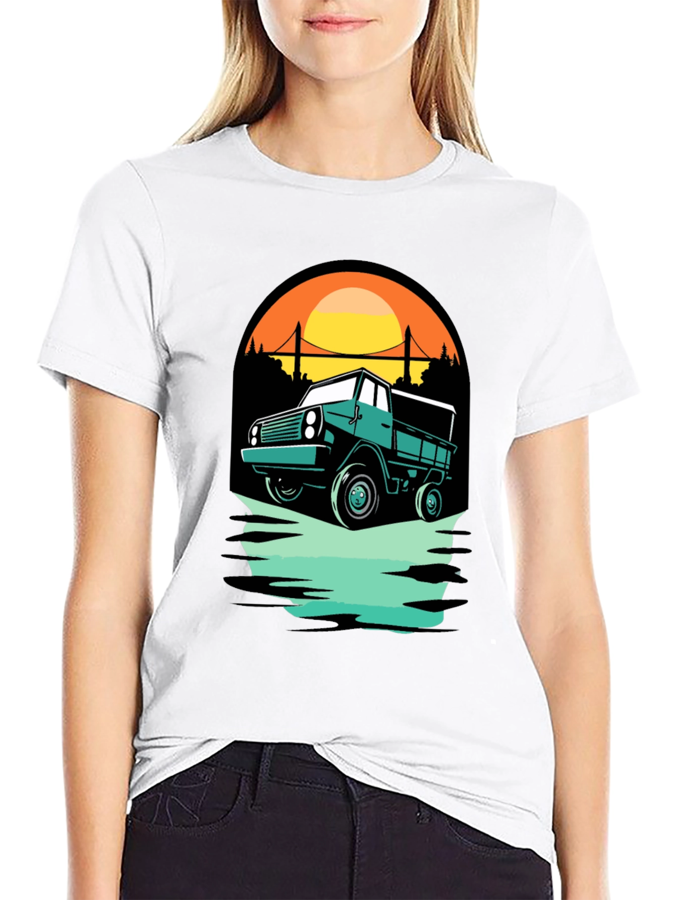 Black Vintage Truck Graphic Tee - Adventure Ready view 9