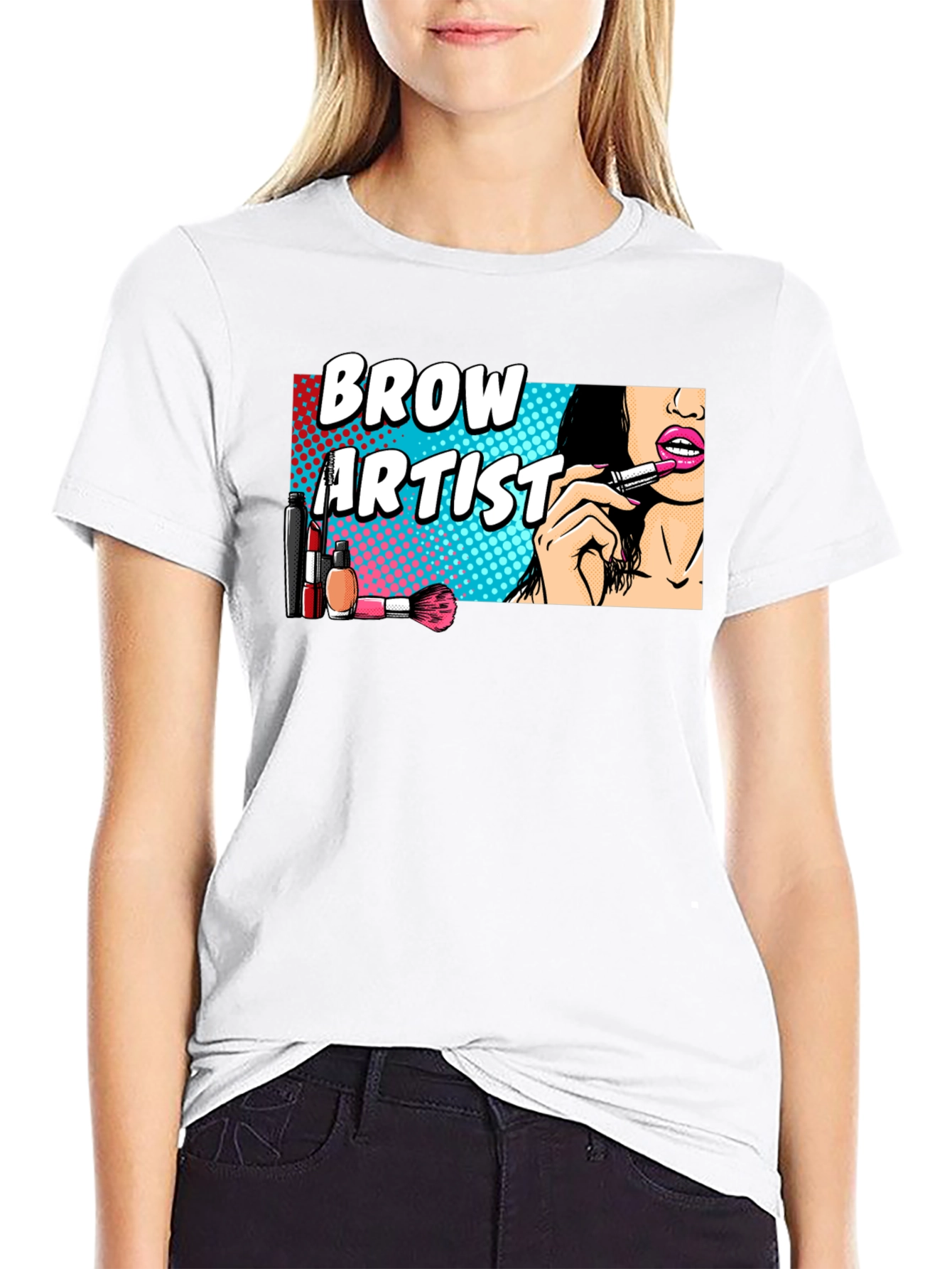 Black Brow Artist Makeup T-Shirt view 9