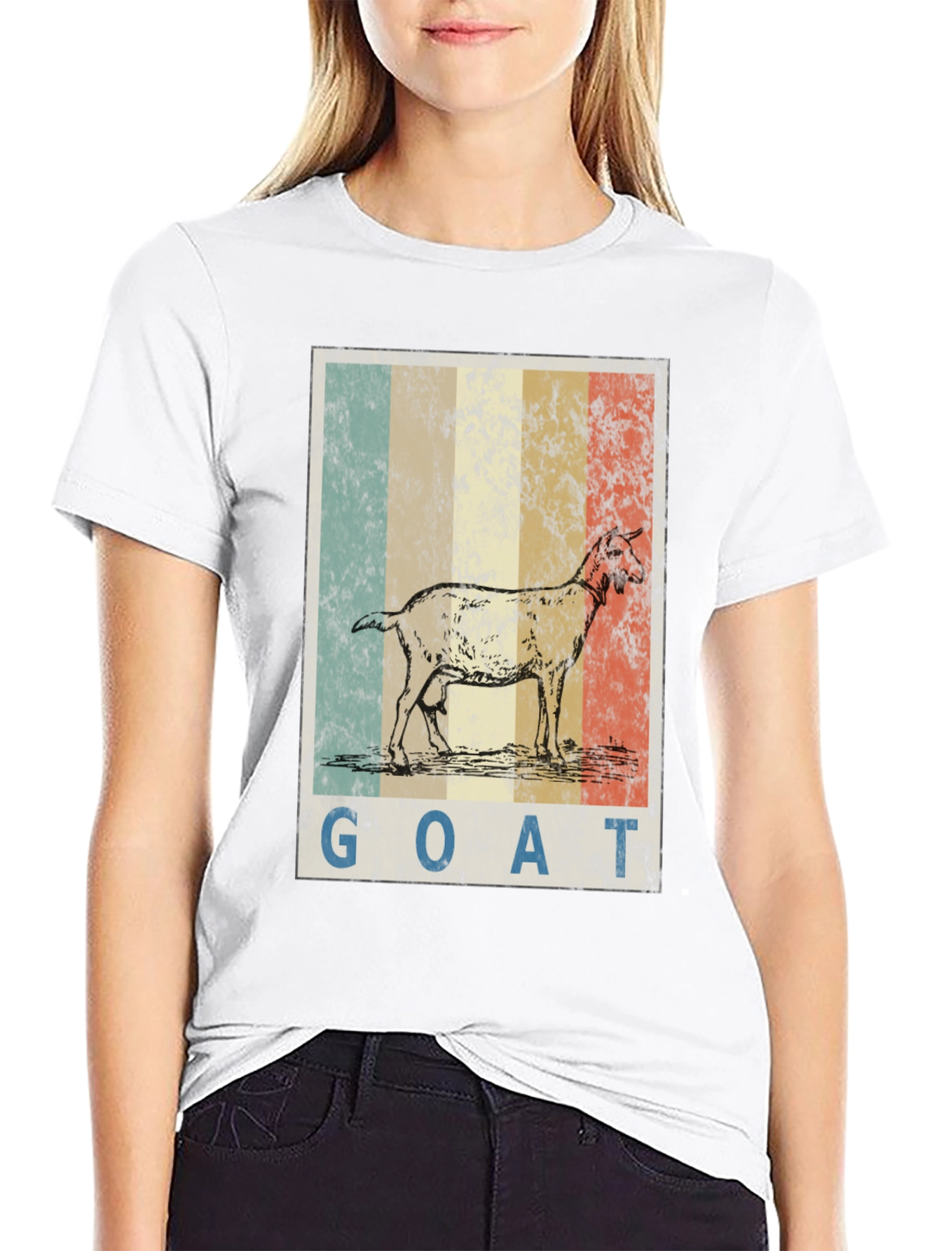 Black Vintage Goat T-Shirt - Graphic Tee view 9