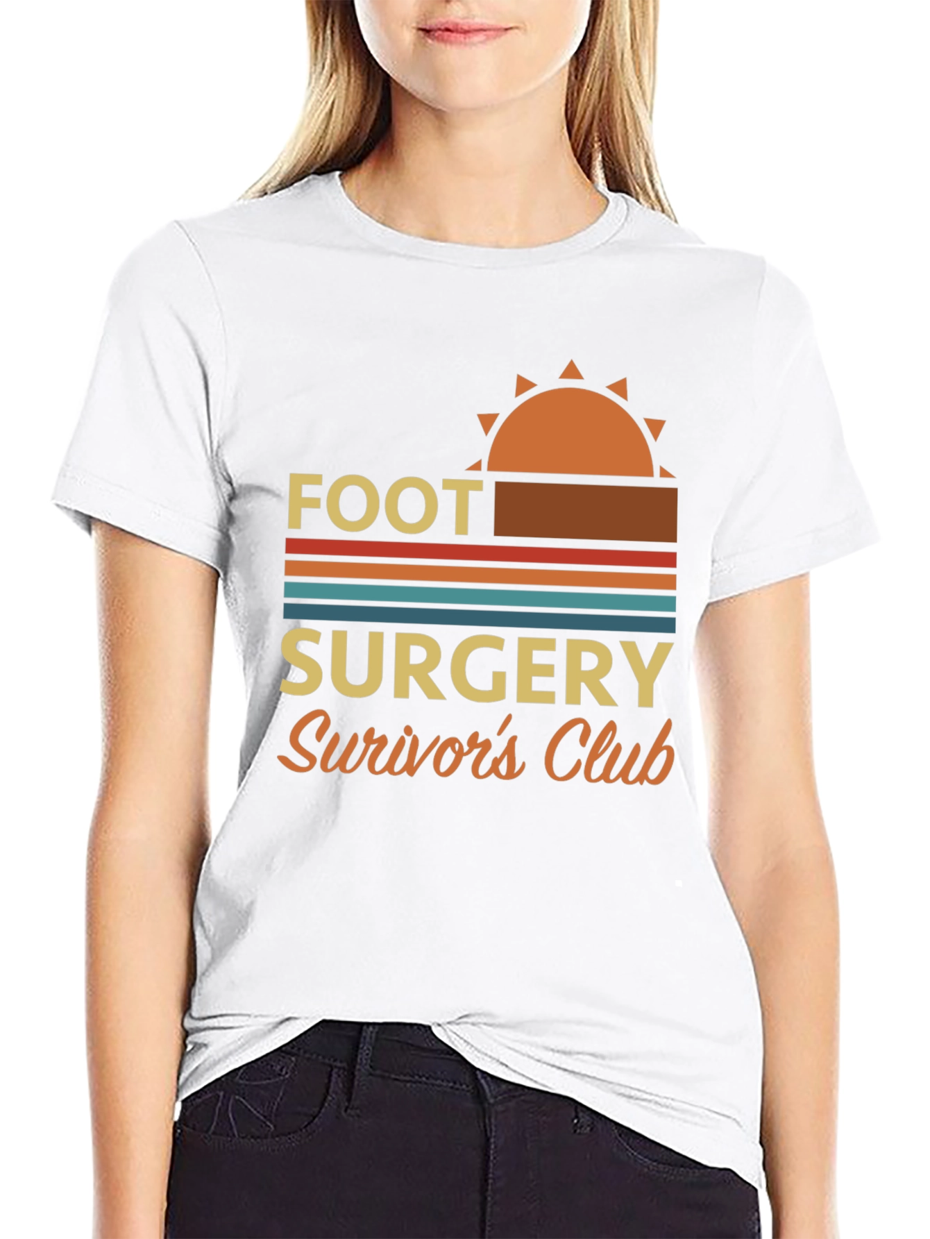 Black Foot Surgery Survivor's Club Graphic Tee view 9