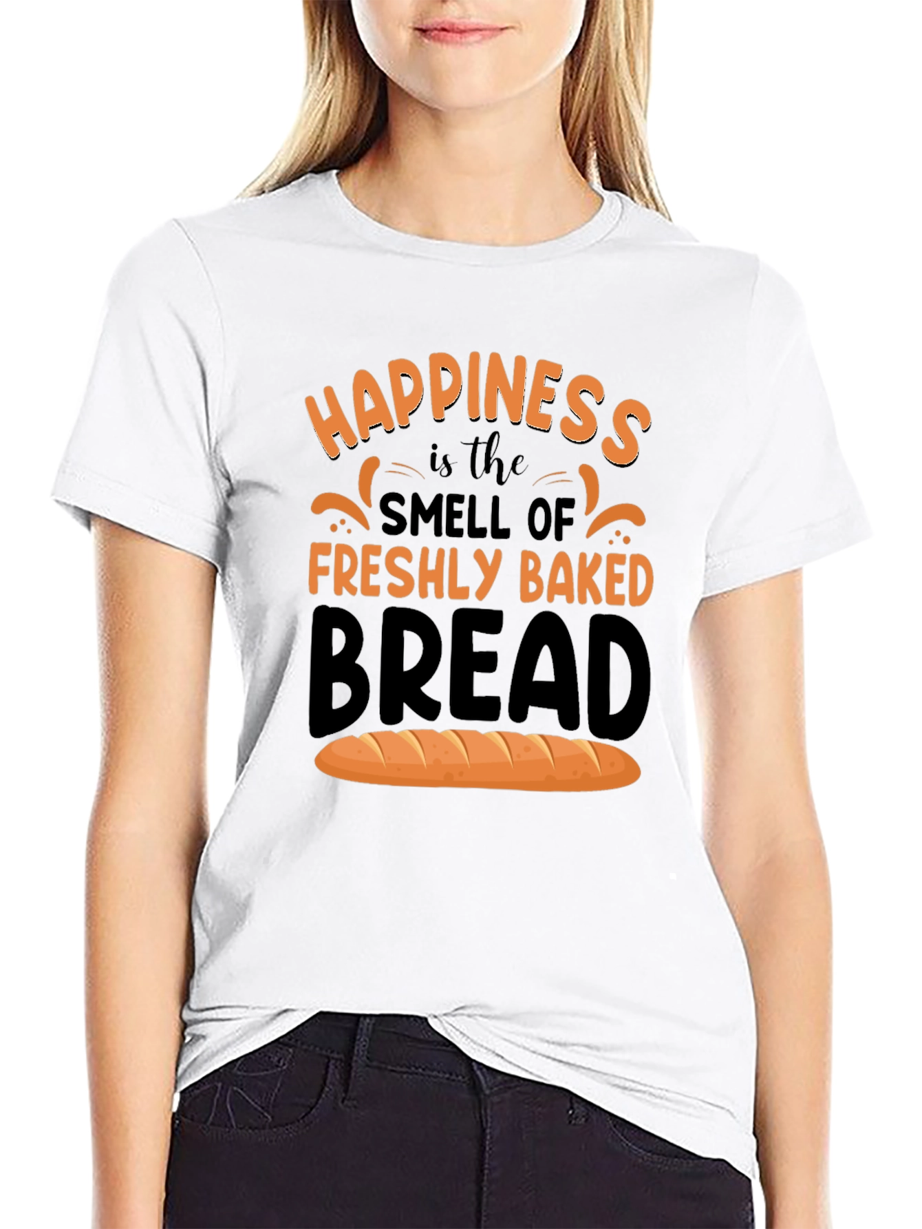Black Happiness is Freshly Baked Bread T-Shirt view 9