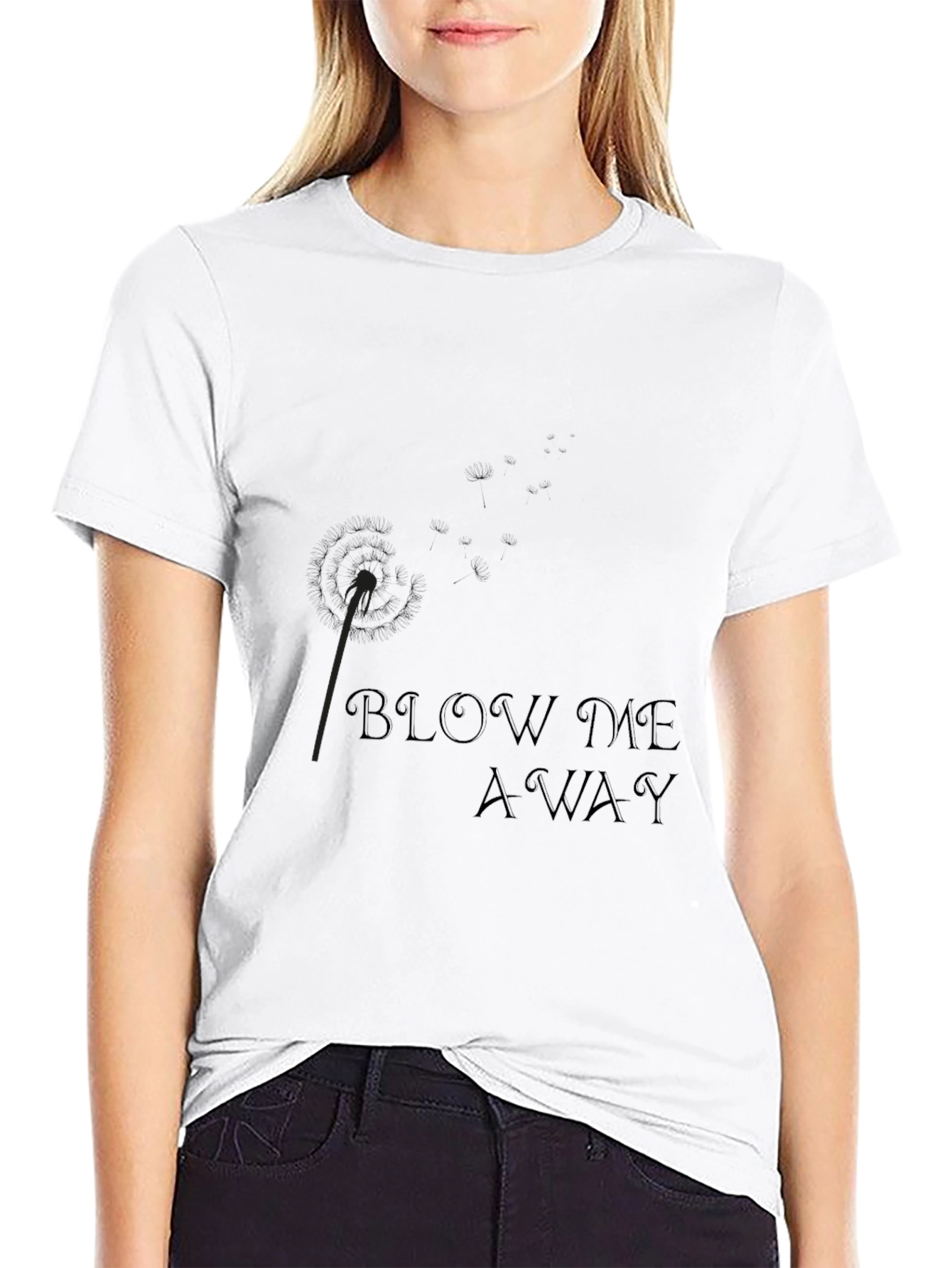 Black Blow Me Away Black Graphic Tee view 9