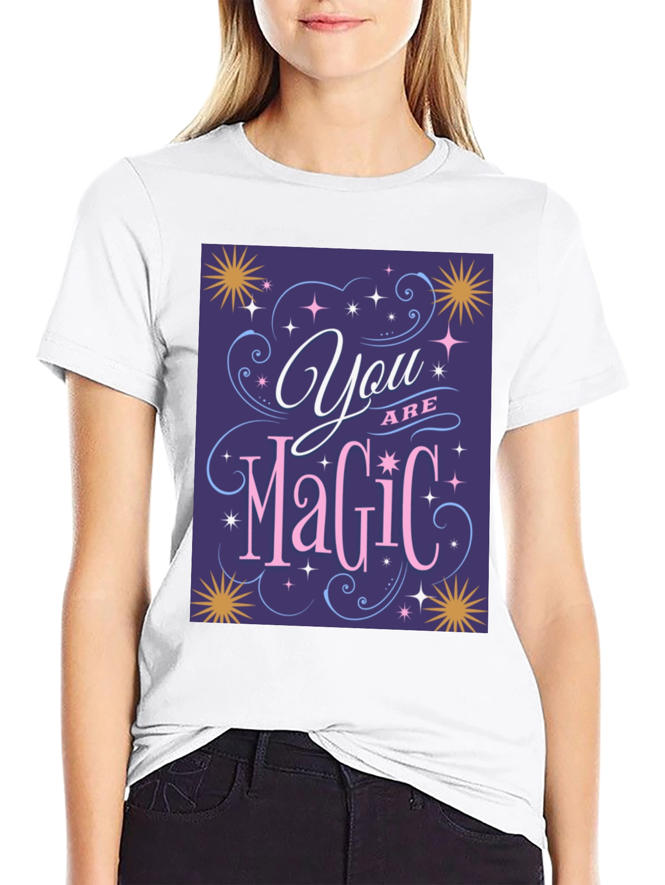 Black You Are Magic T-Shirt - Positive Vibes Tee view 9