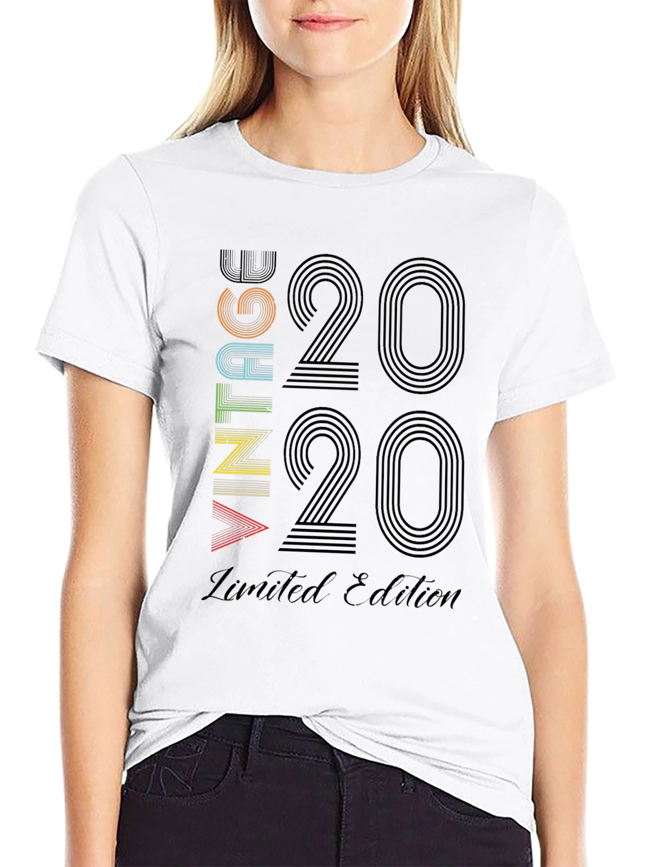 Black Vintage 2020 Limited Edition Graphic T-Shirt view 9