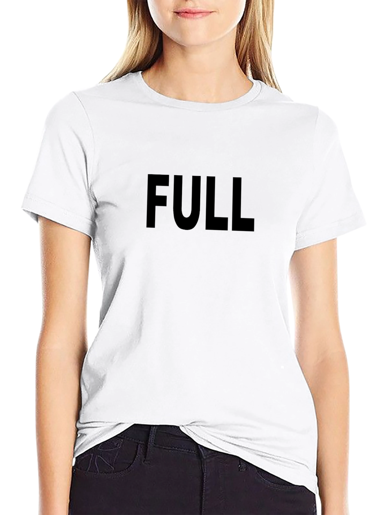 Black Men's Black "FULL" Graphic Tee - Minimalist Design view 9