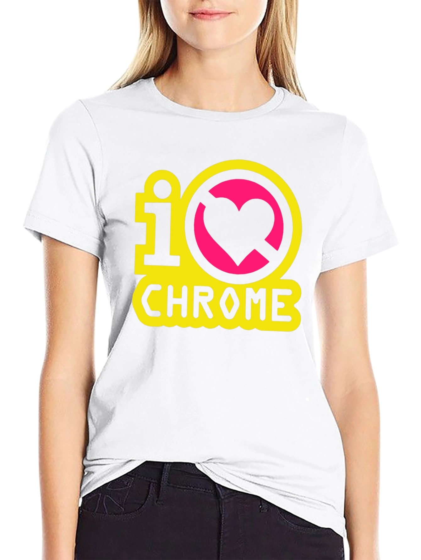 Black I Heart Chrome Black T-Shirt view 9