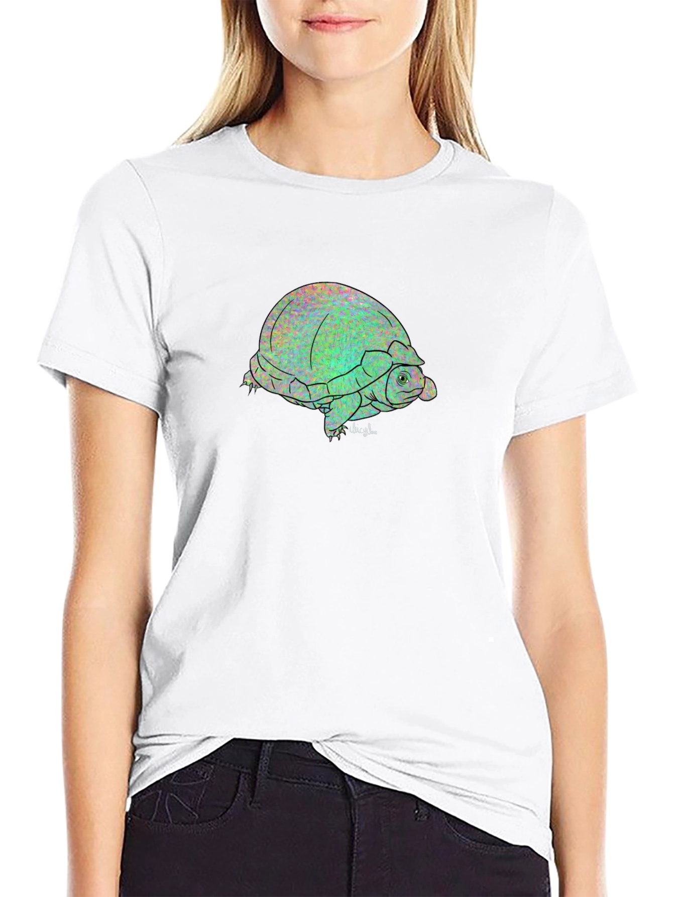 Black Turtle Graphic Tee - Black Unisex T-Shirt view 9
