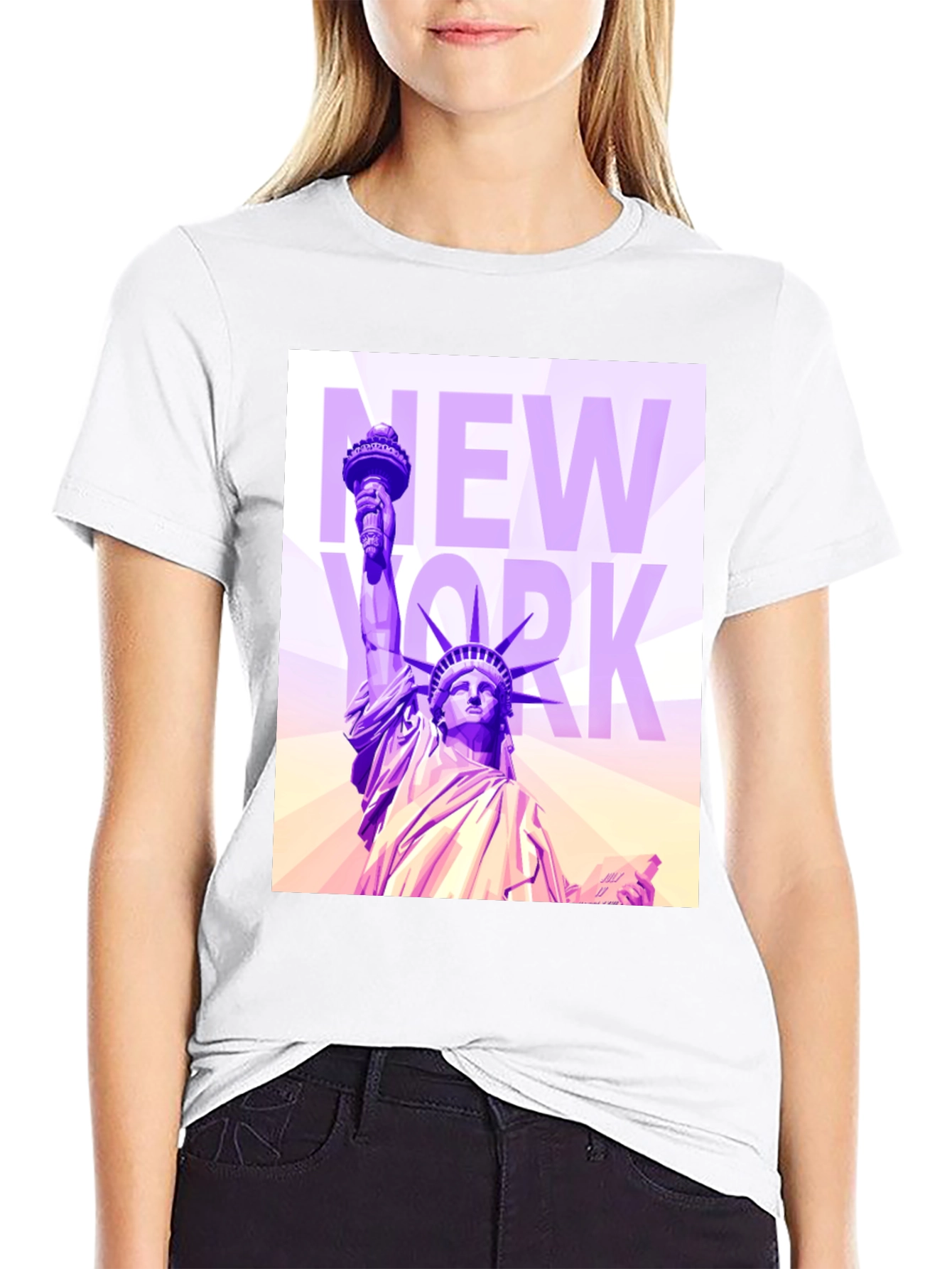 Black Statue of Liberty Graphic Tee view 9