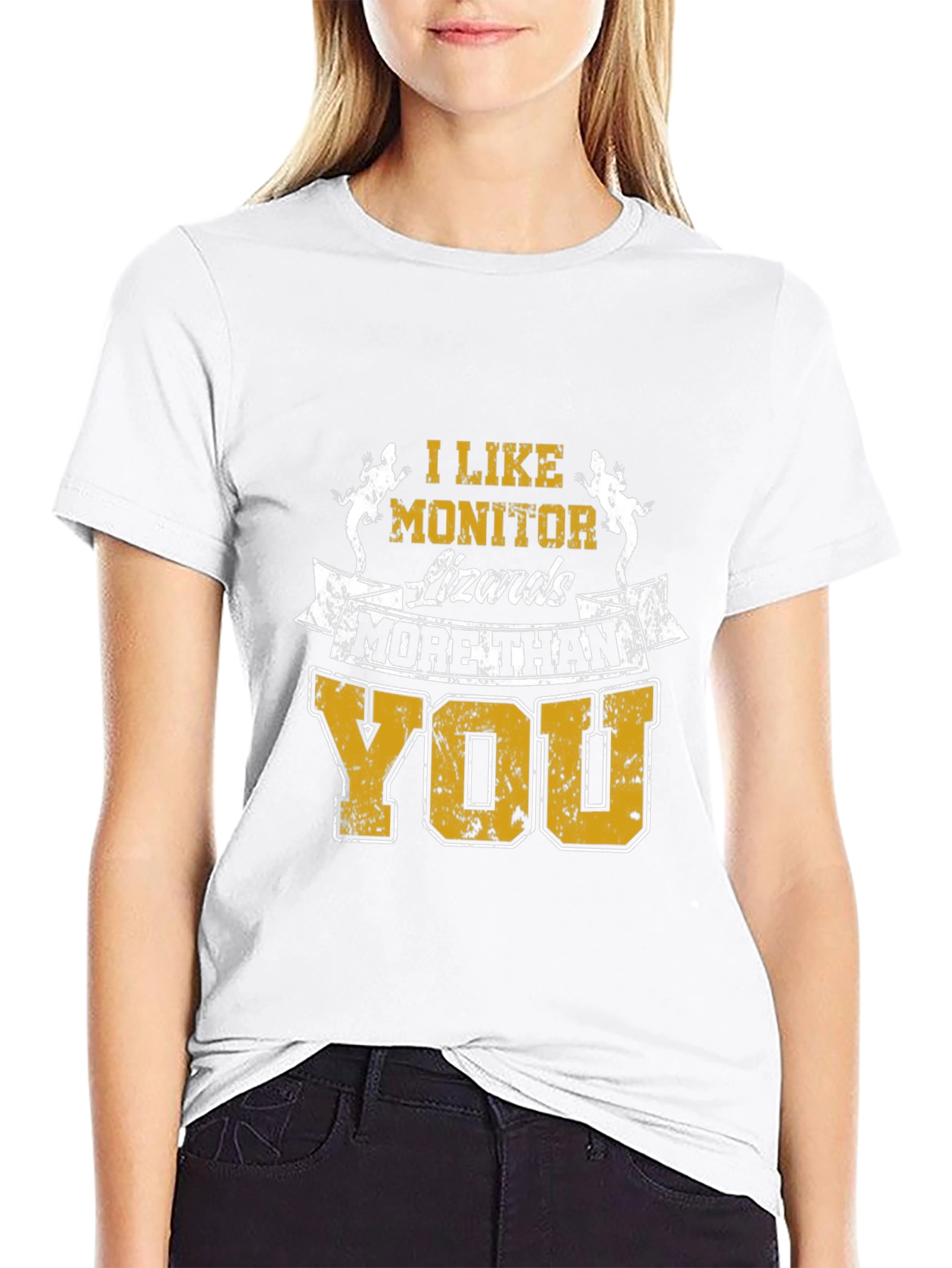 Black I Like Monitor Lizards More Than You T-Shirt view 9