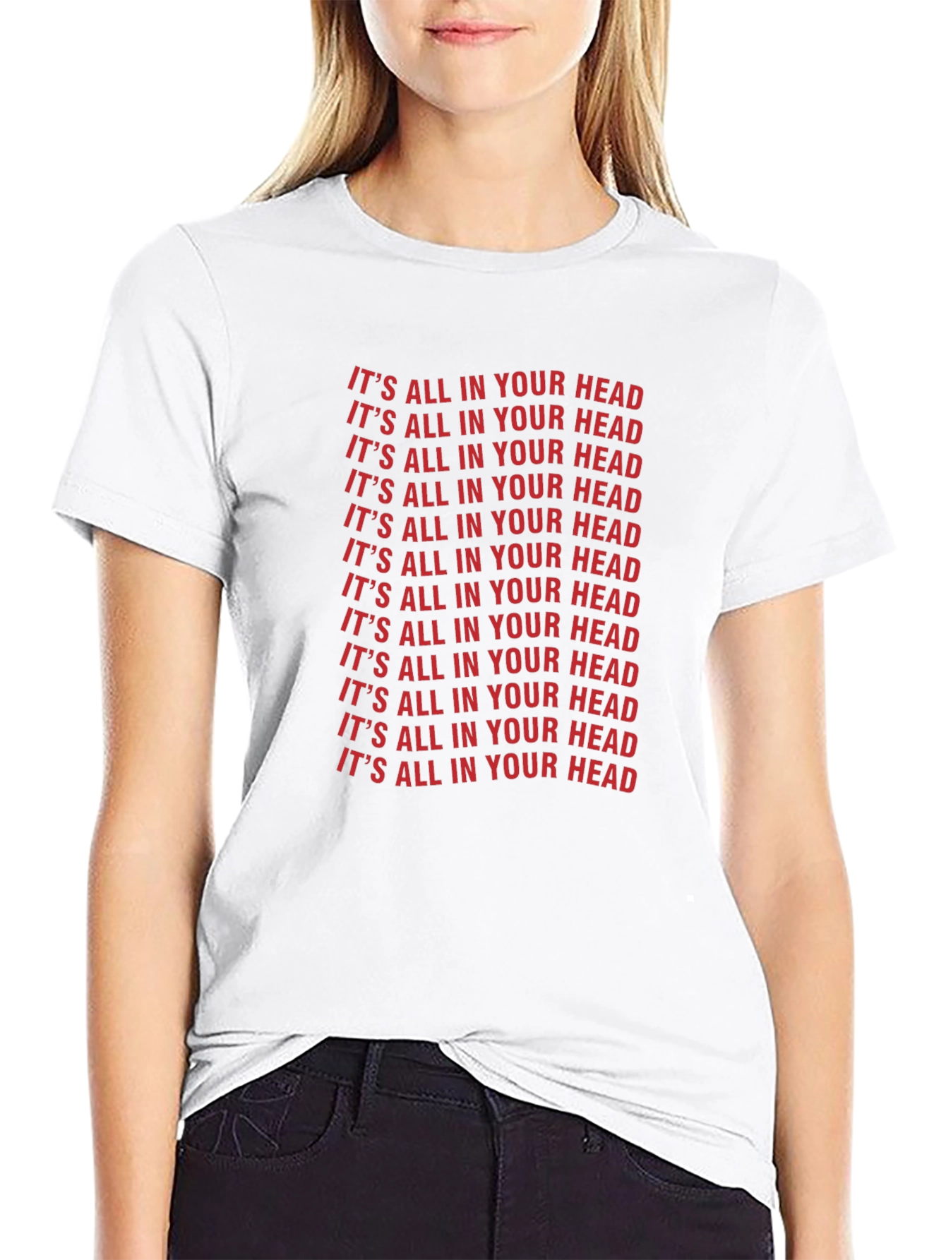 Black It's All In Your Head Graphic Tee - Black view 9