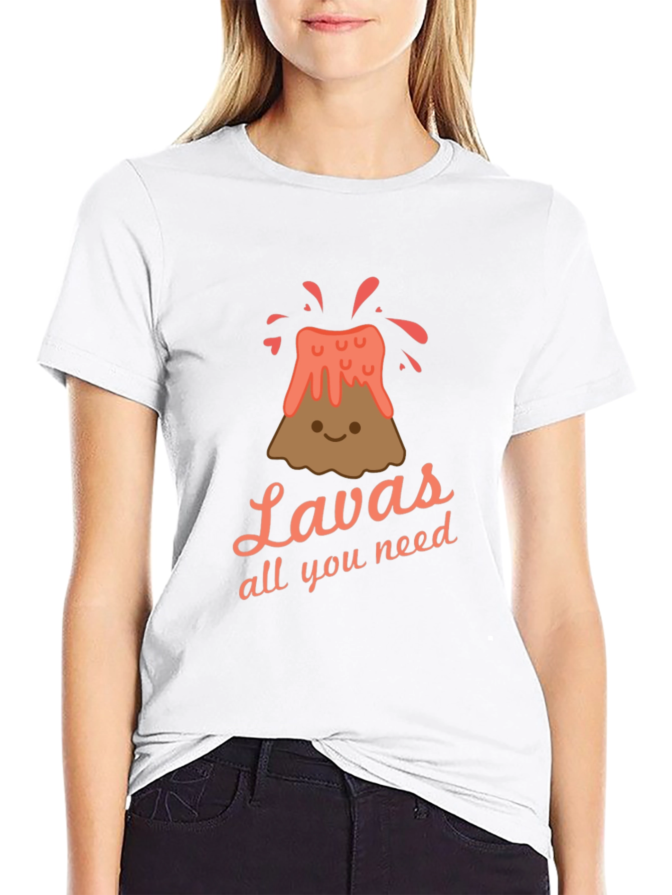 Black Cute Lava Volcano Graphic T-Shirt -  All You Need! view 9