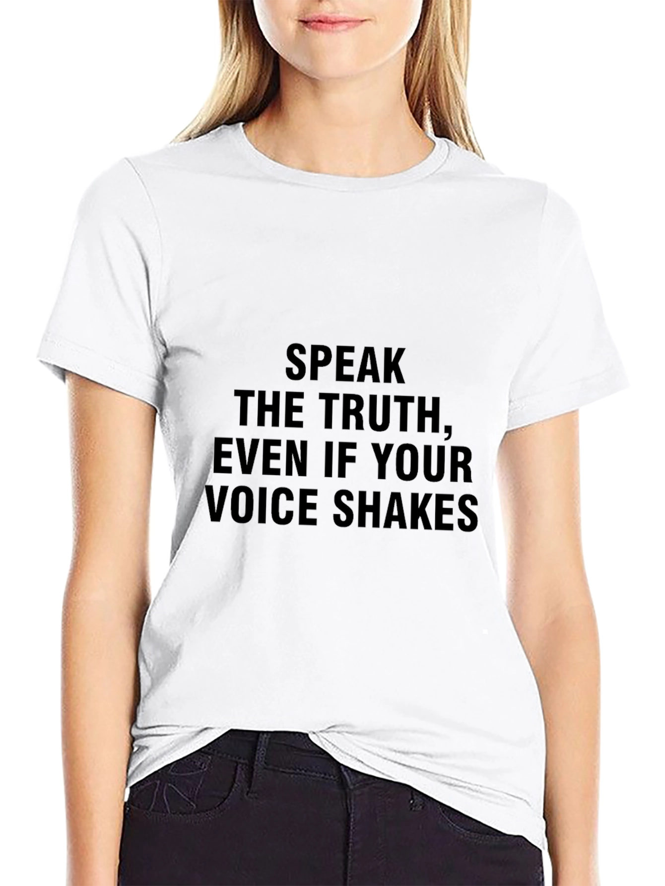 Black Truth Seeker T-Shirt - Speak Up Even If Your Voice Shakes view 9