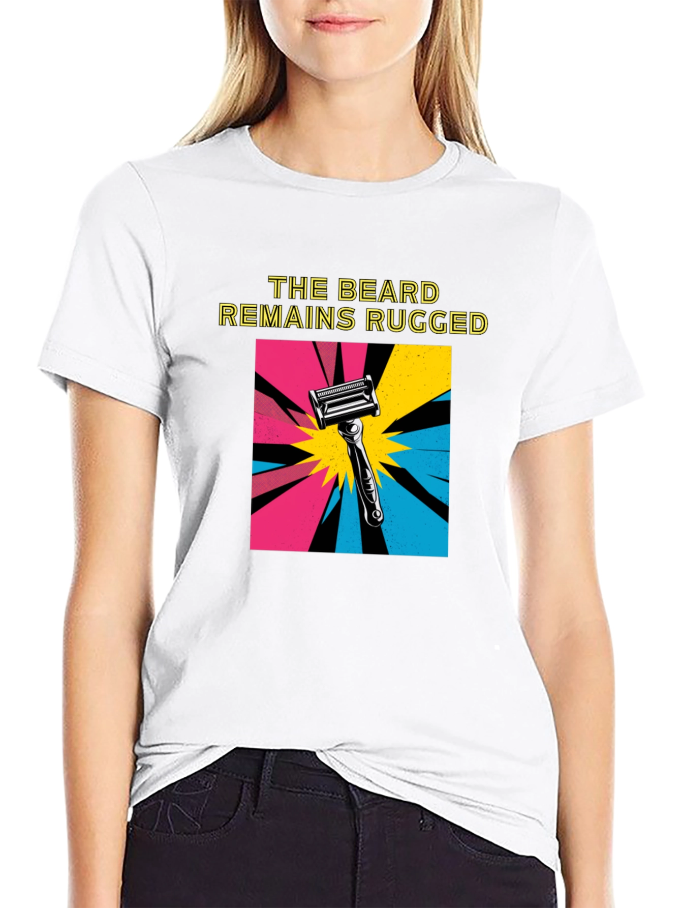 Black The Beard Remains Rugged T-Shirt - Black view 9