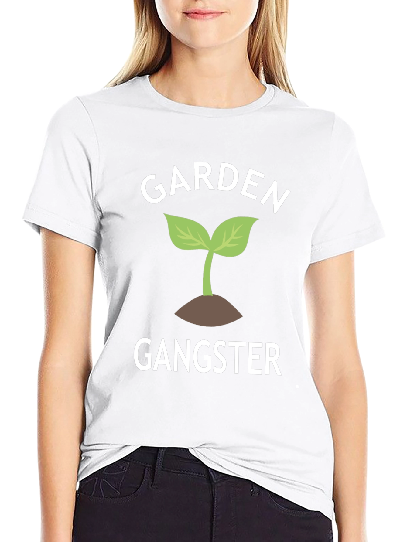 Black Garden Gangster T-Shirt: Funny Gardening Tee view 9