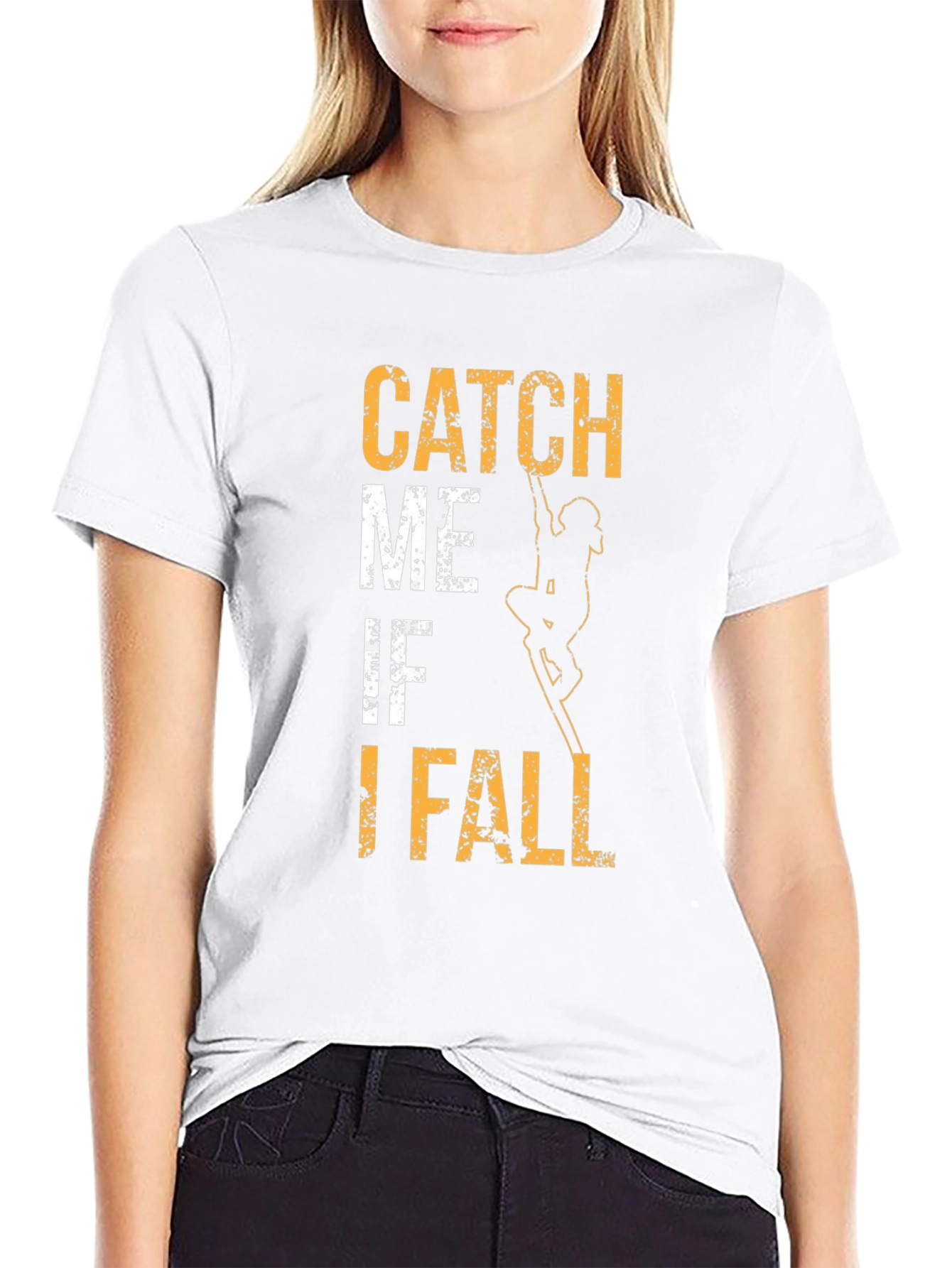 Black Catch Me If I Fall T-Shirt view 9