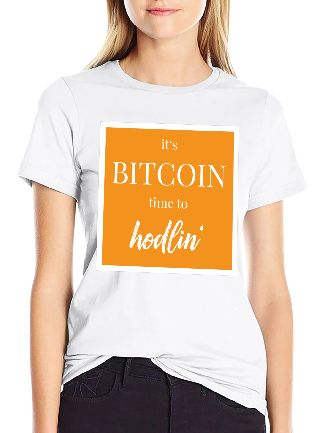 Black Bitcoin Hodlin' Black T-Shirt - Crypto Tee view 9