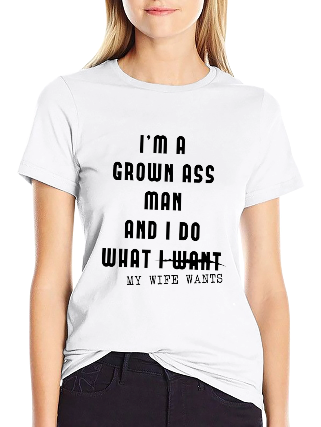 Black I'm a Grown Ass Man T-Shirt view 9