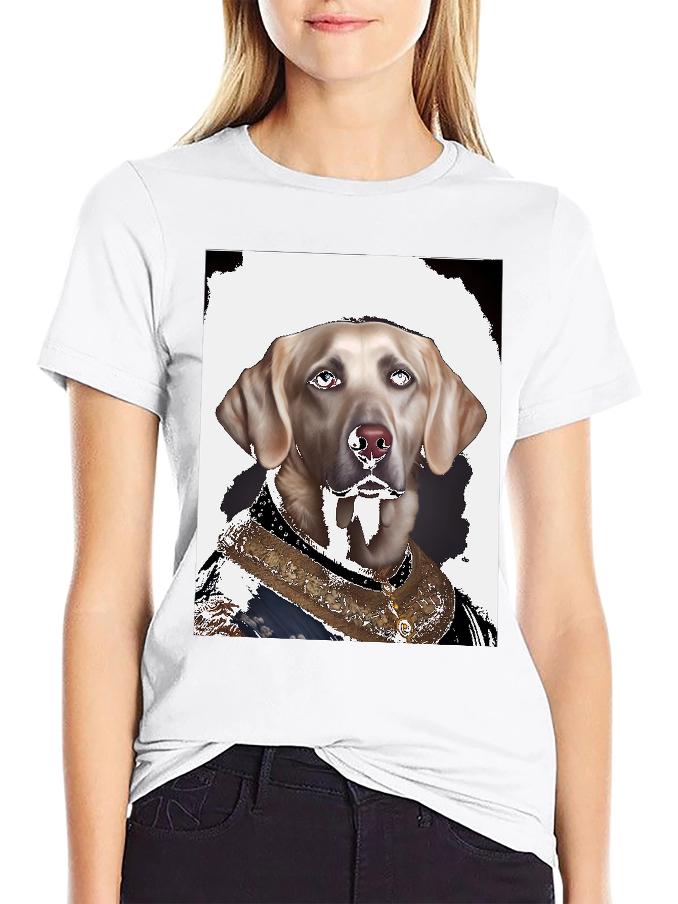 Black Regal Dog Graphic Tee - Canine Royalty view 9