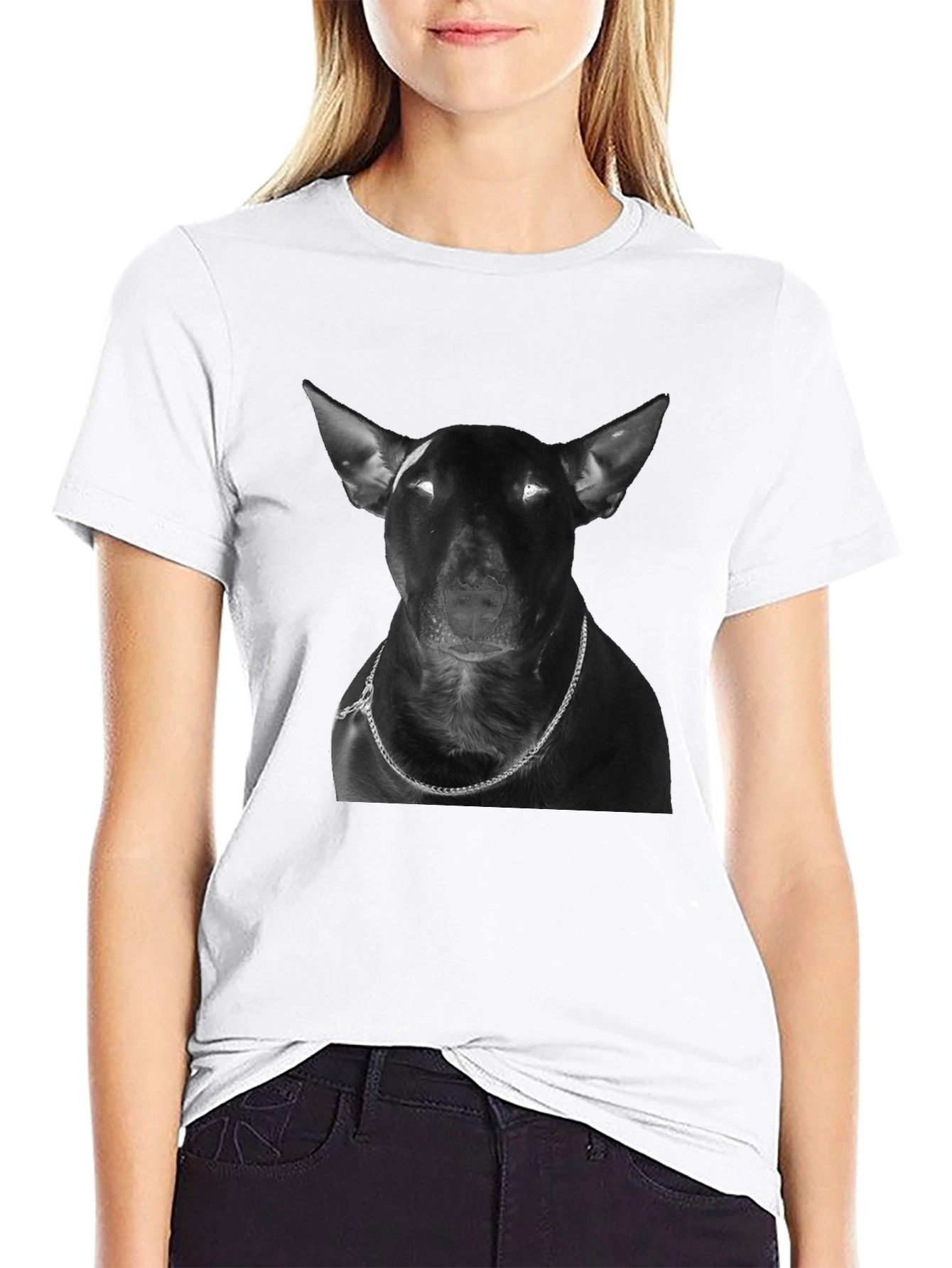 Black Dog Graphic T-Shirt - Bull Terrier Design view 9
