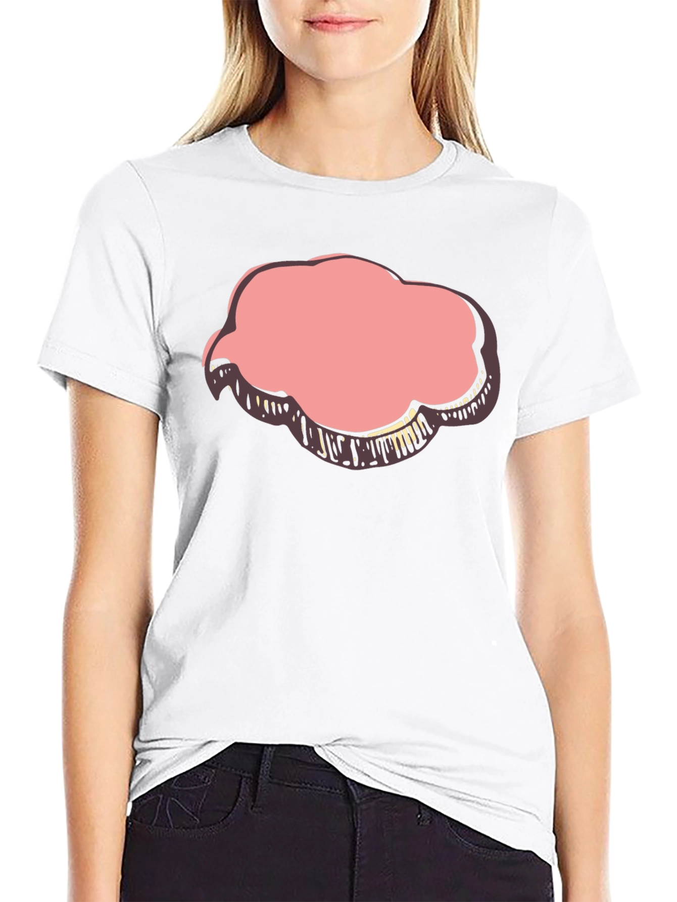 Black Cloud Graphic Print Black T-Shirt view 9