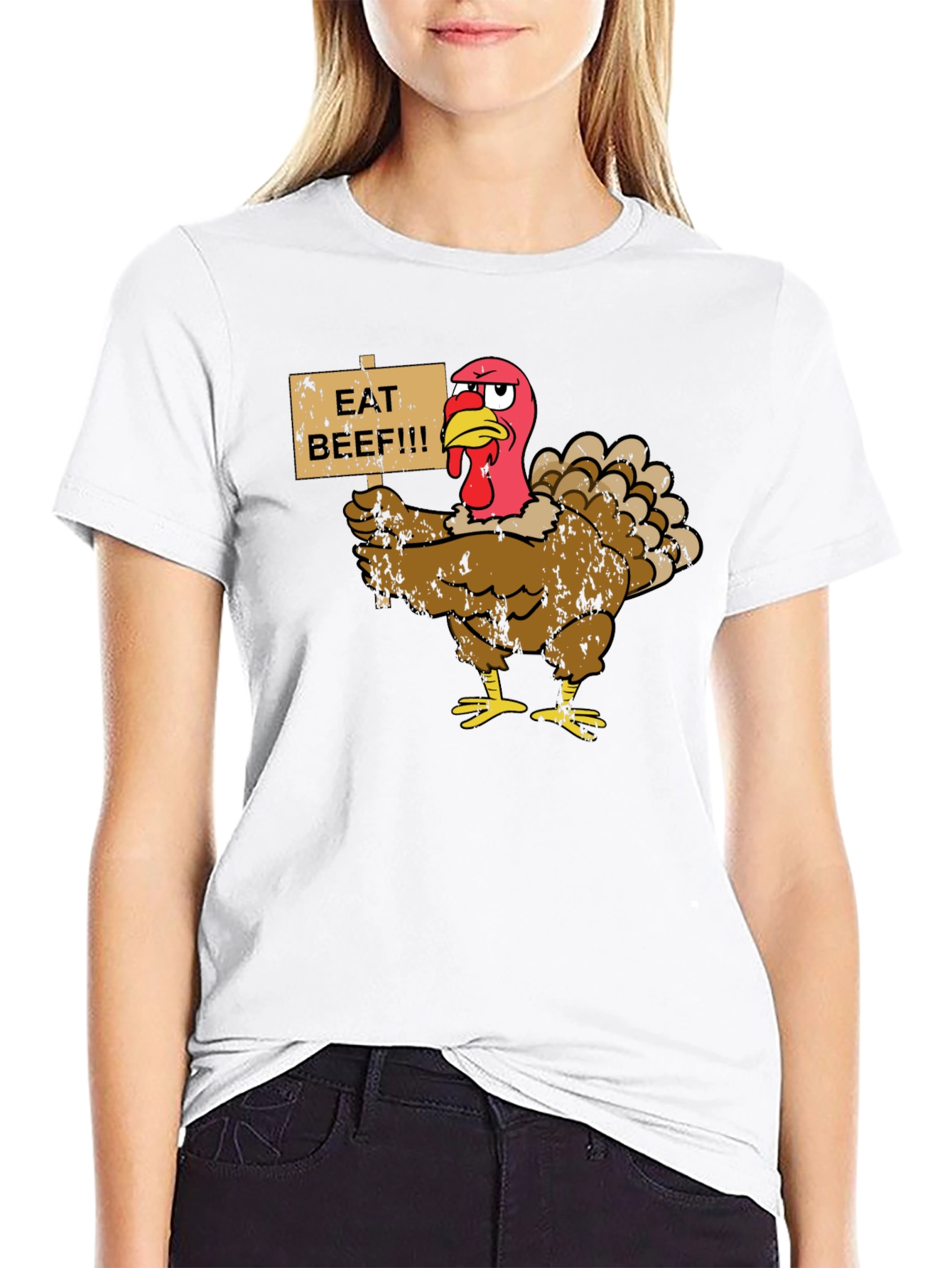 Black Eat Beef Turkey T-Shirt view 9