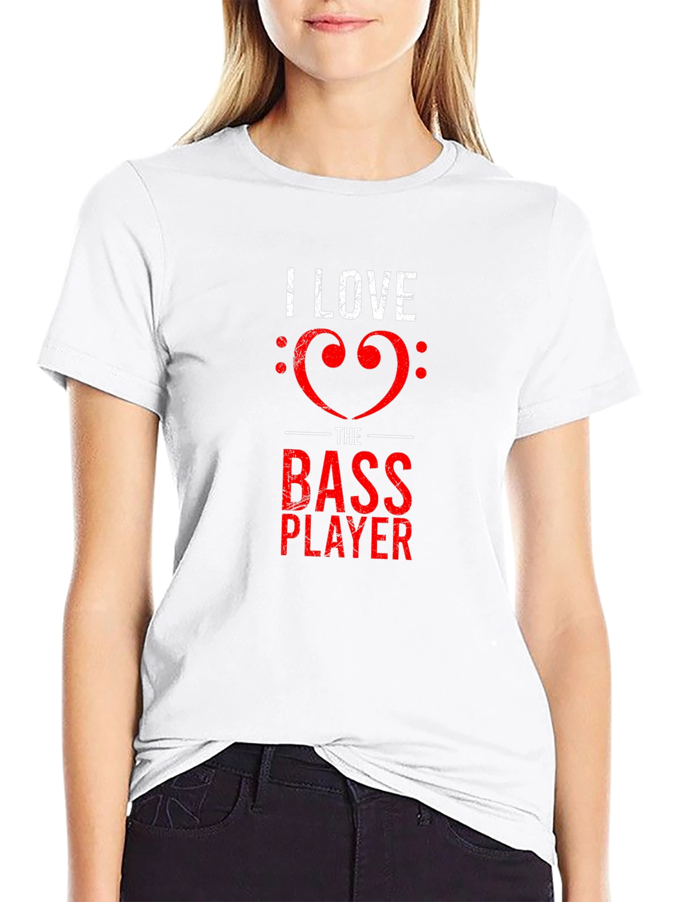 Black I Love the Bass Player T-Shirt - Music Lover Tee view 9