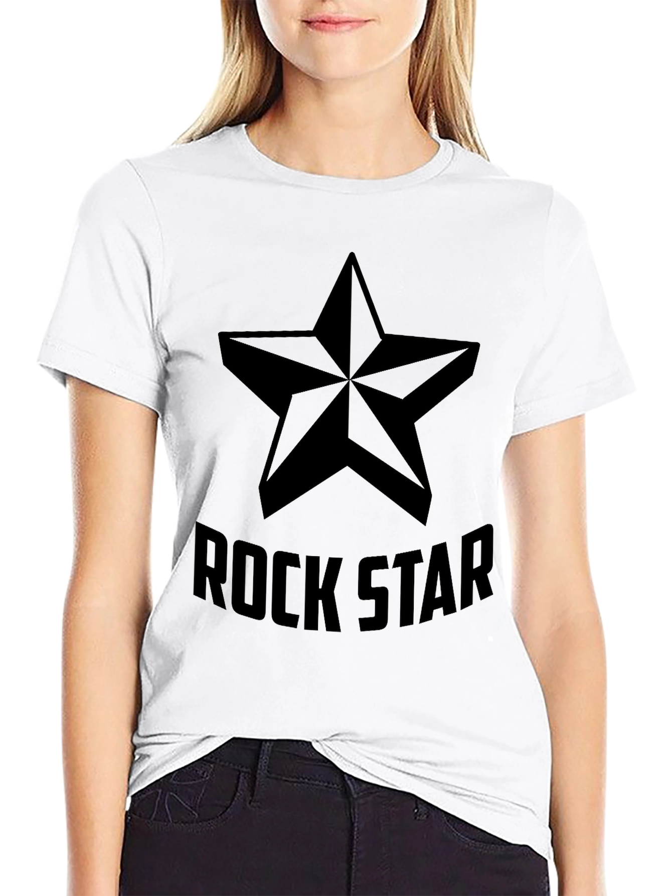 Black Rock Star Graphic Tee - Black view 9