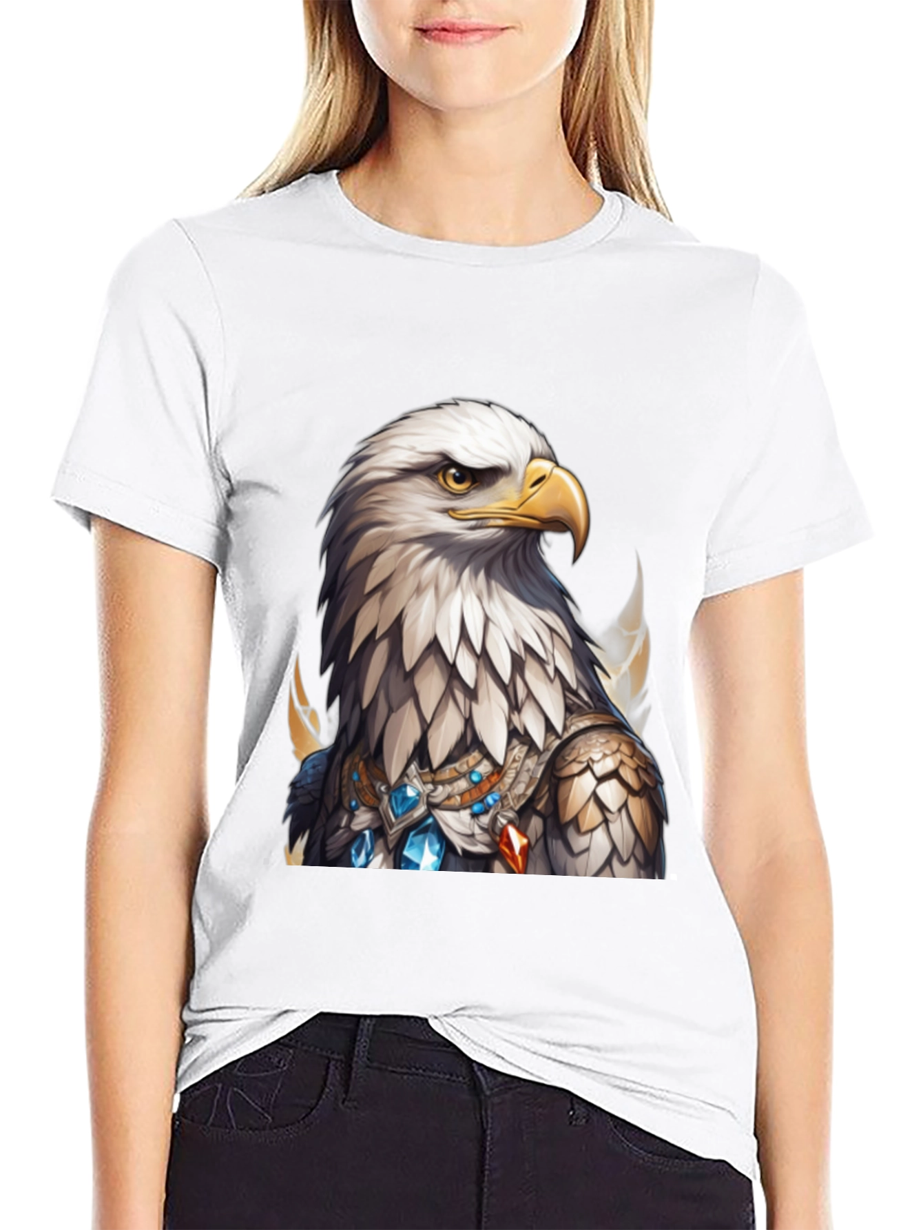 Black Eagle Warrior T-Shirt - Black Graphic Tee view 9