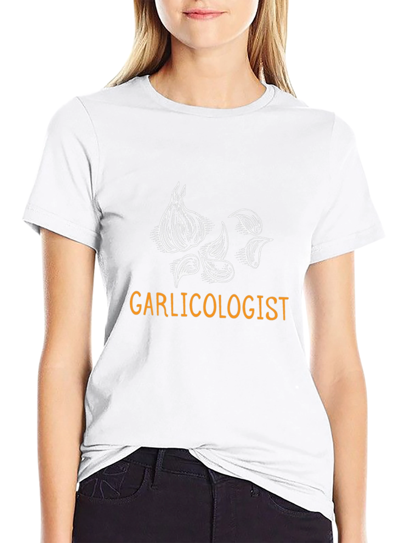 Black Garlicologist Graphic T-Shirt - Black Cotton Tee view 9