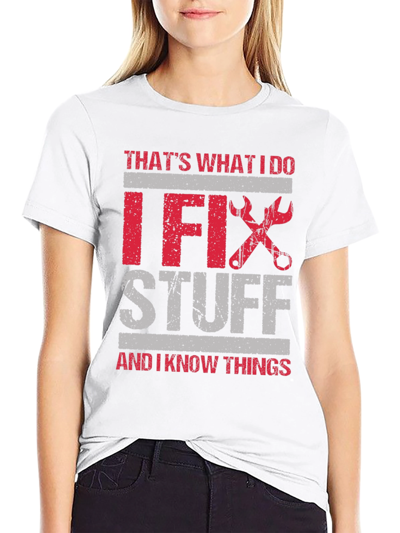 Black I Fix Stuff T-Shirt: Humorous Gift for Handyman view 9