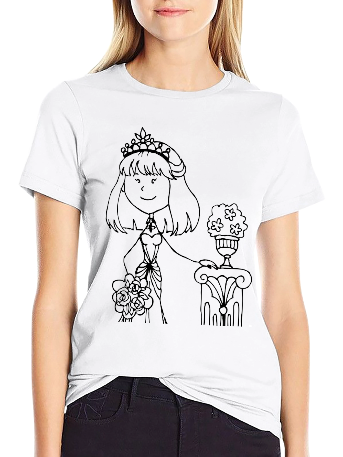 Black Black Graphic T-Shirt - Princess Design view 9