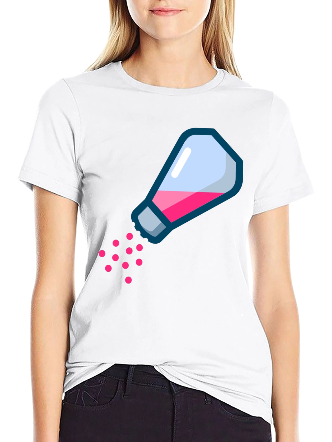 Black Funny Salt Bae Style Graphic T-Shirt - Black view 9