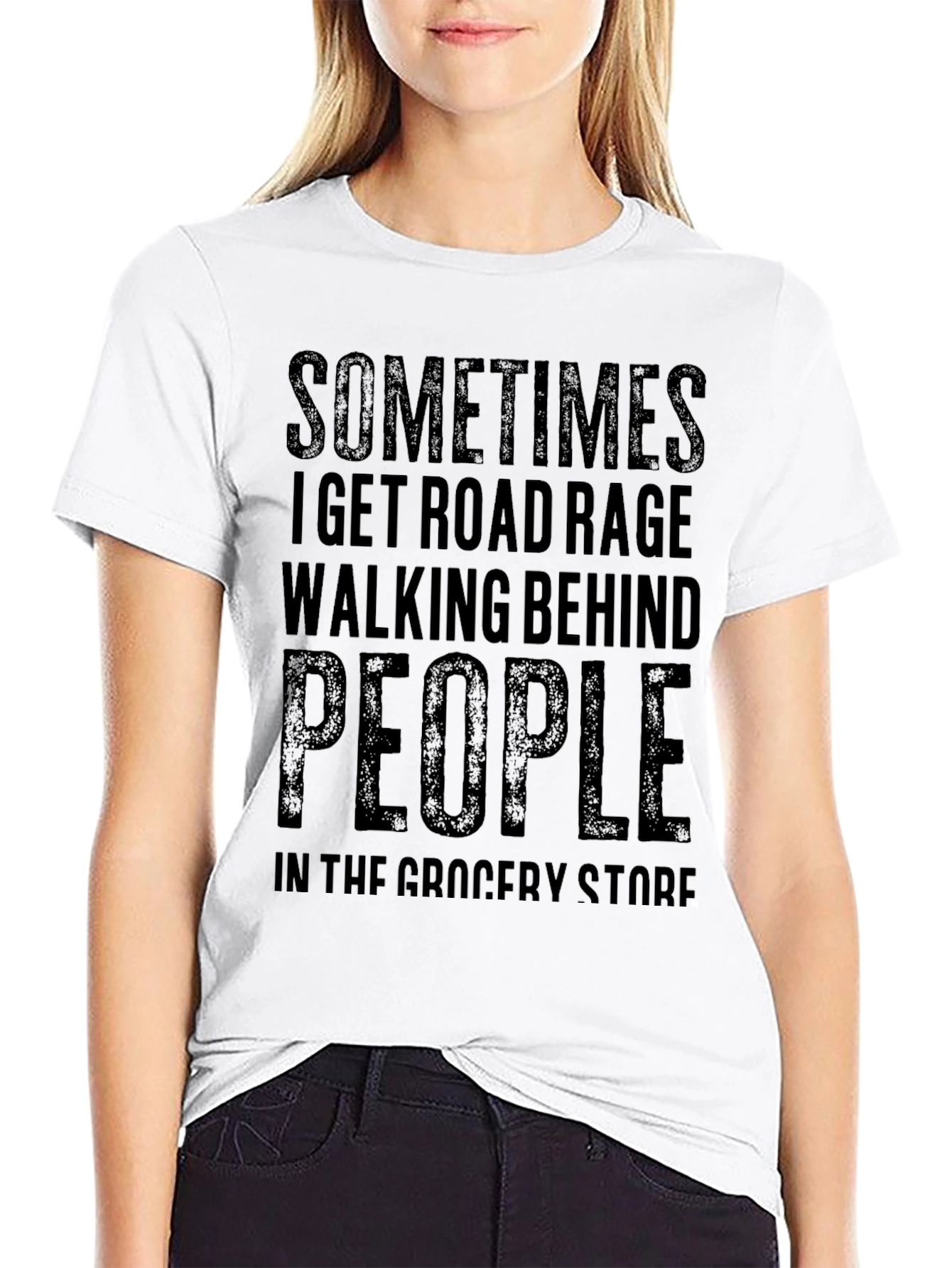 Black Road Rage Grocery Store Black T-Shirt view 9