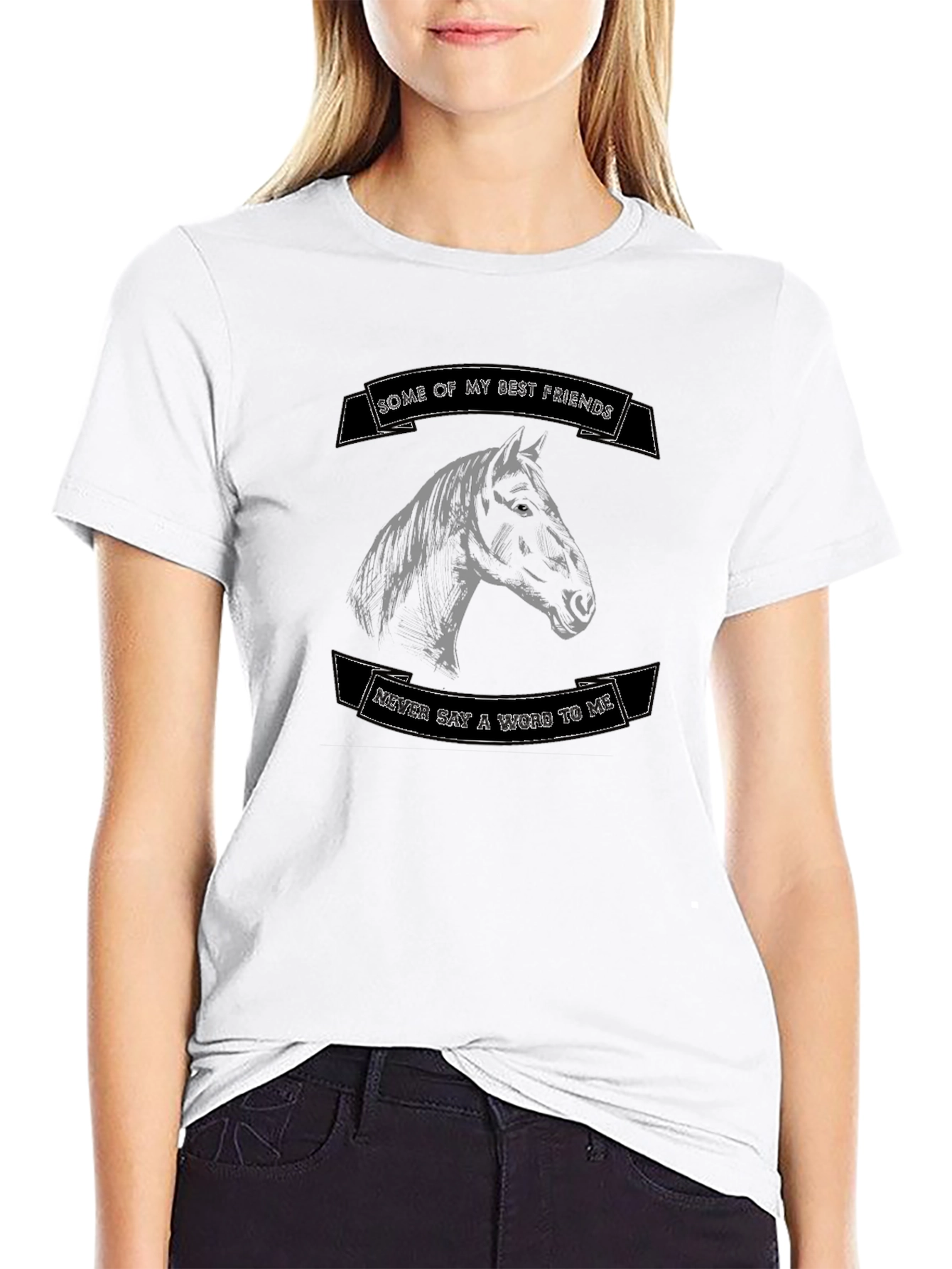 Black Horse Lover T-Shirt - "Some of My Best Friends" view 9