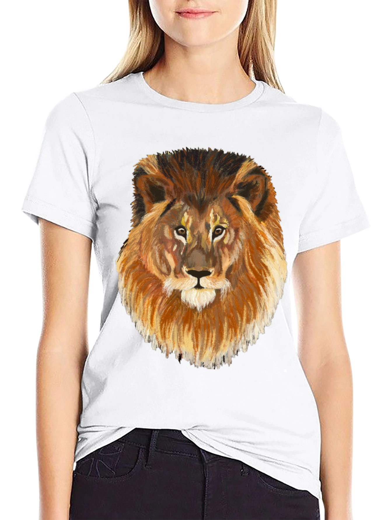 Black Lion Graphic Tee - Black Cotton Blend view 9