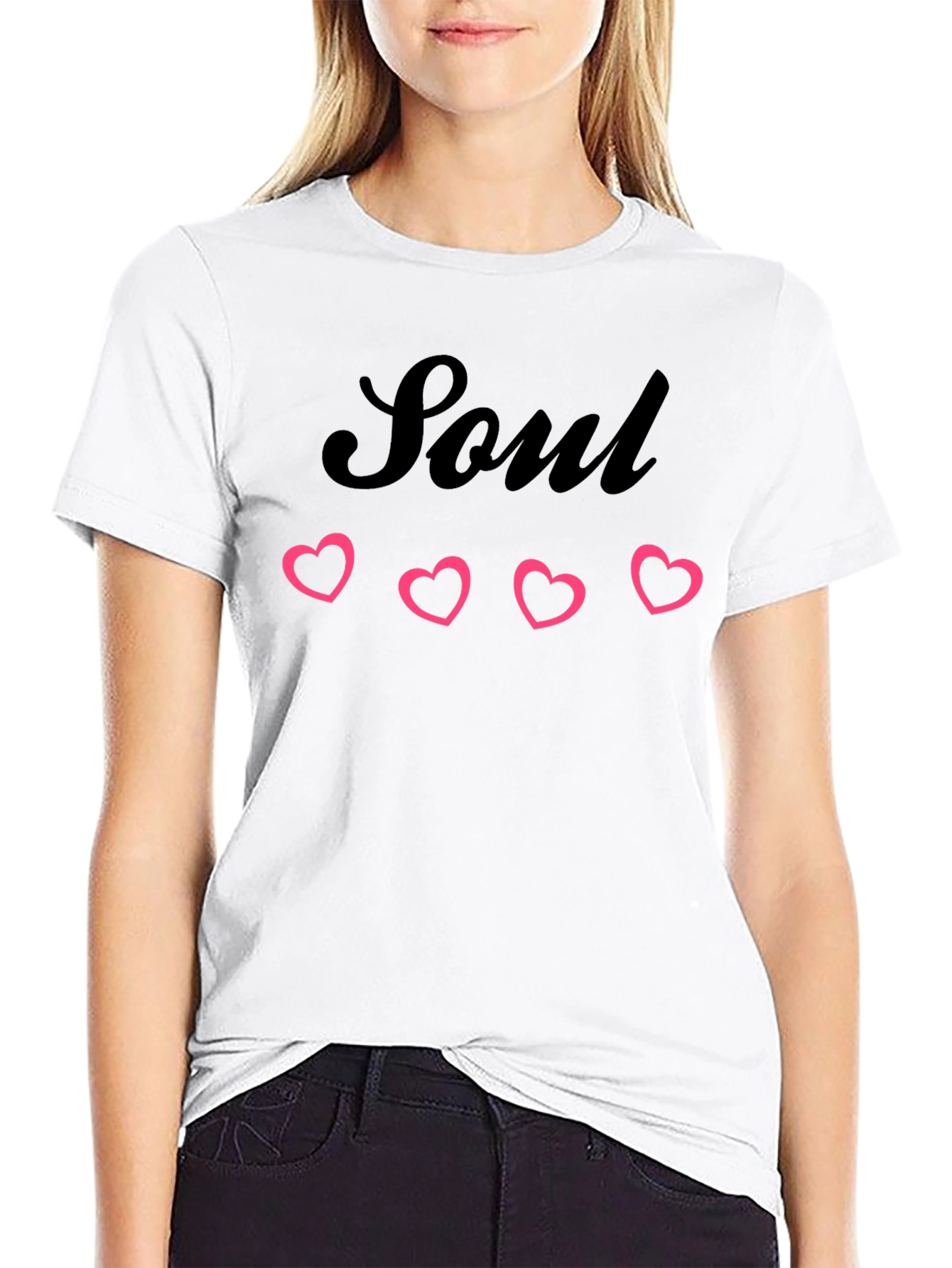 Black Soul Hearts Graphic Tee - Trendy Casual Style view 9