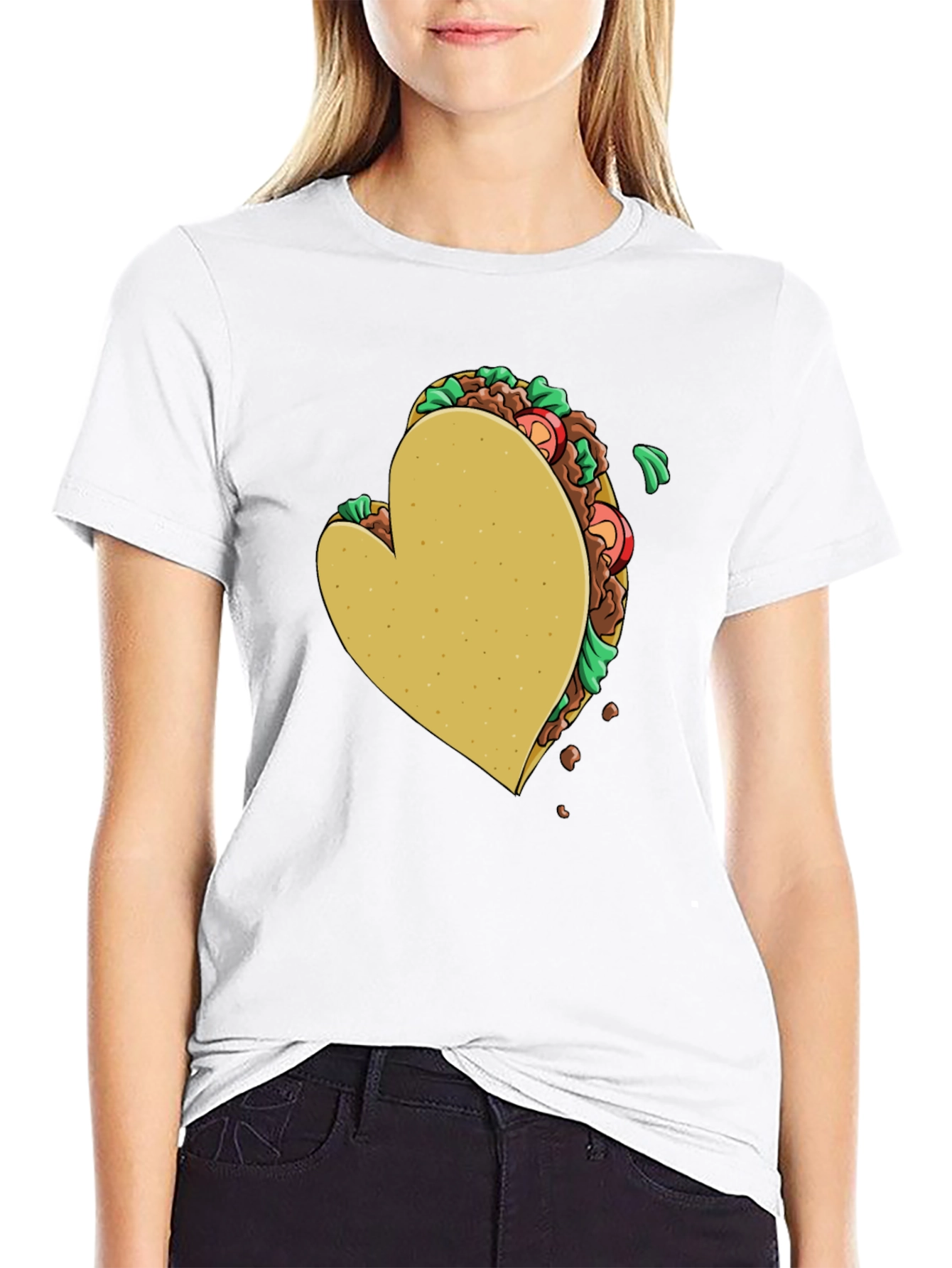 Black Heart Taco Graphic T-Shirt view 9