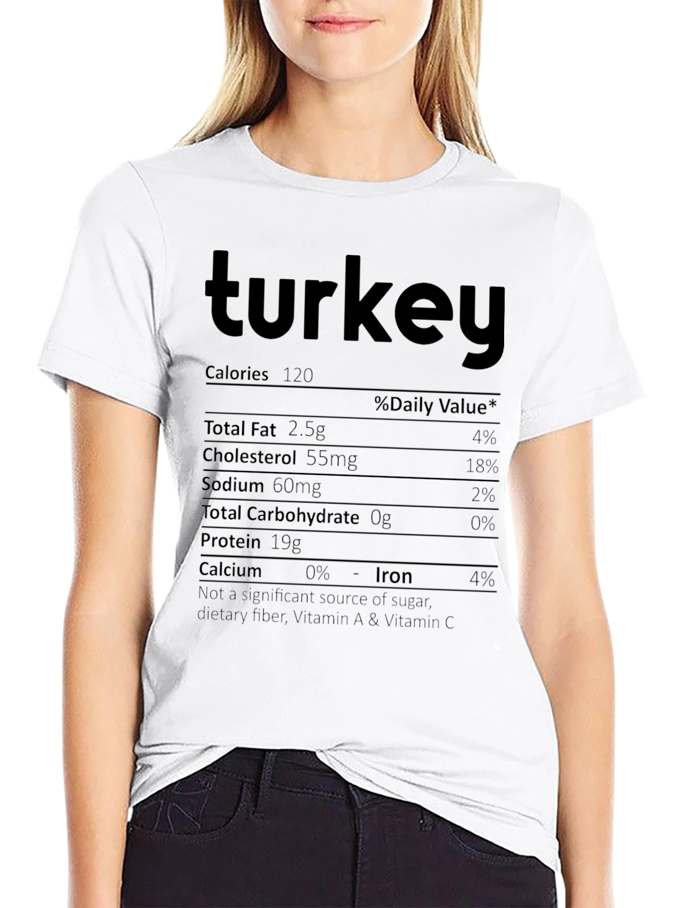 Black Turkey Nutrition Facts Black T-Shirt view 9