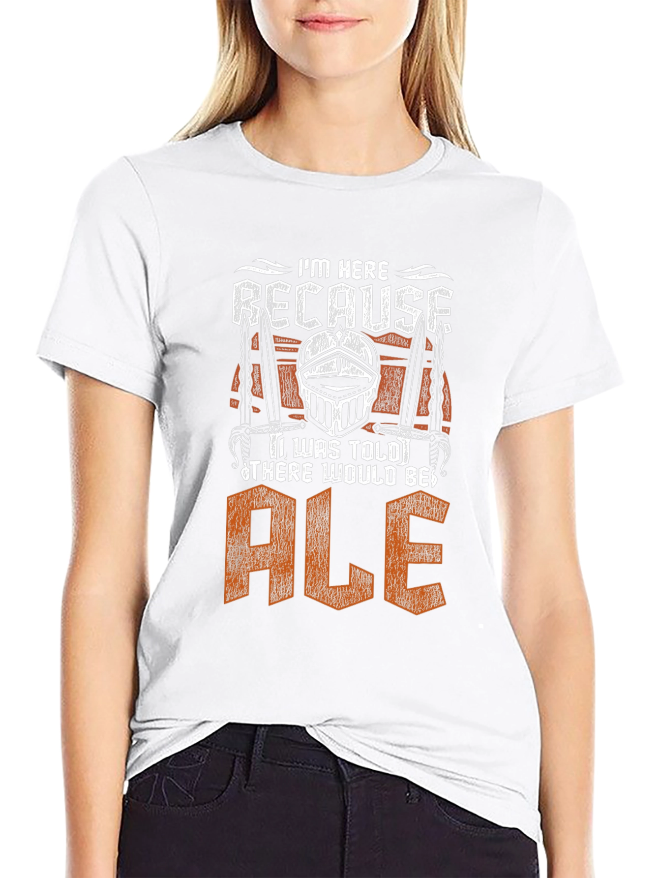 Black I'm Here Because I Was Told There Would Be Ale T-Shirt view 9